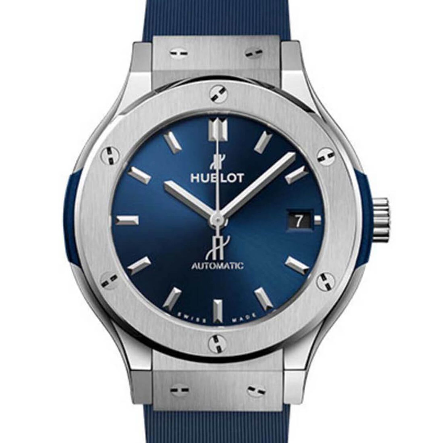 Hublot Classic Fusion Blue 565.NX.7170.RX (2023) - Blue dial 38 mm Titanium case (1/3)