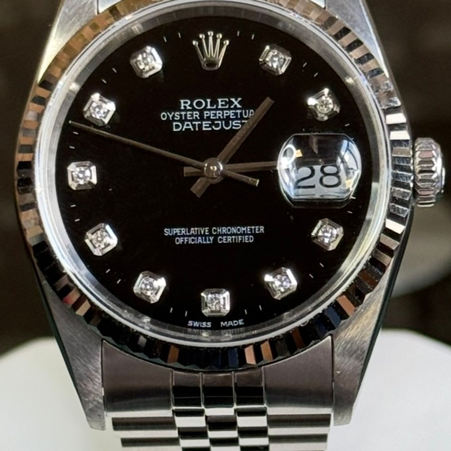 Rolex Datejust 36 16234 (2002) - Black dial 36 mm Steel case (4/8)
