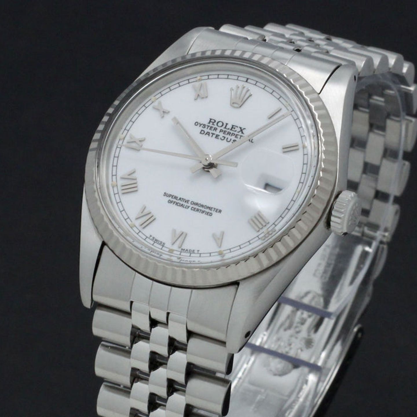 Rolex Datejust 36 16014 (1985) - White dial 36 mm Steel case (7/7)