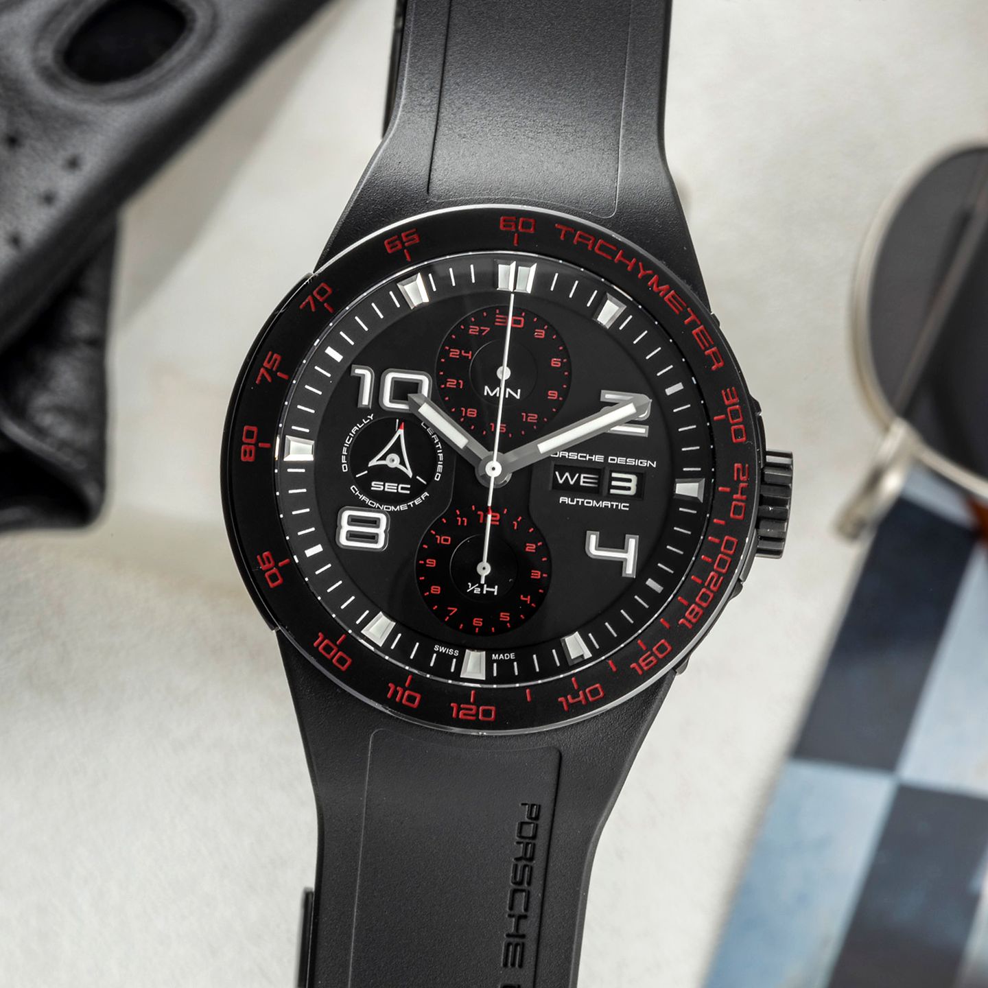 Porsche Design Flat Six P6340 (2014) - Zwart wijzerplaat 44mm Staal (3/8)