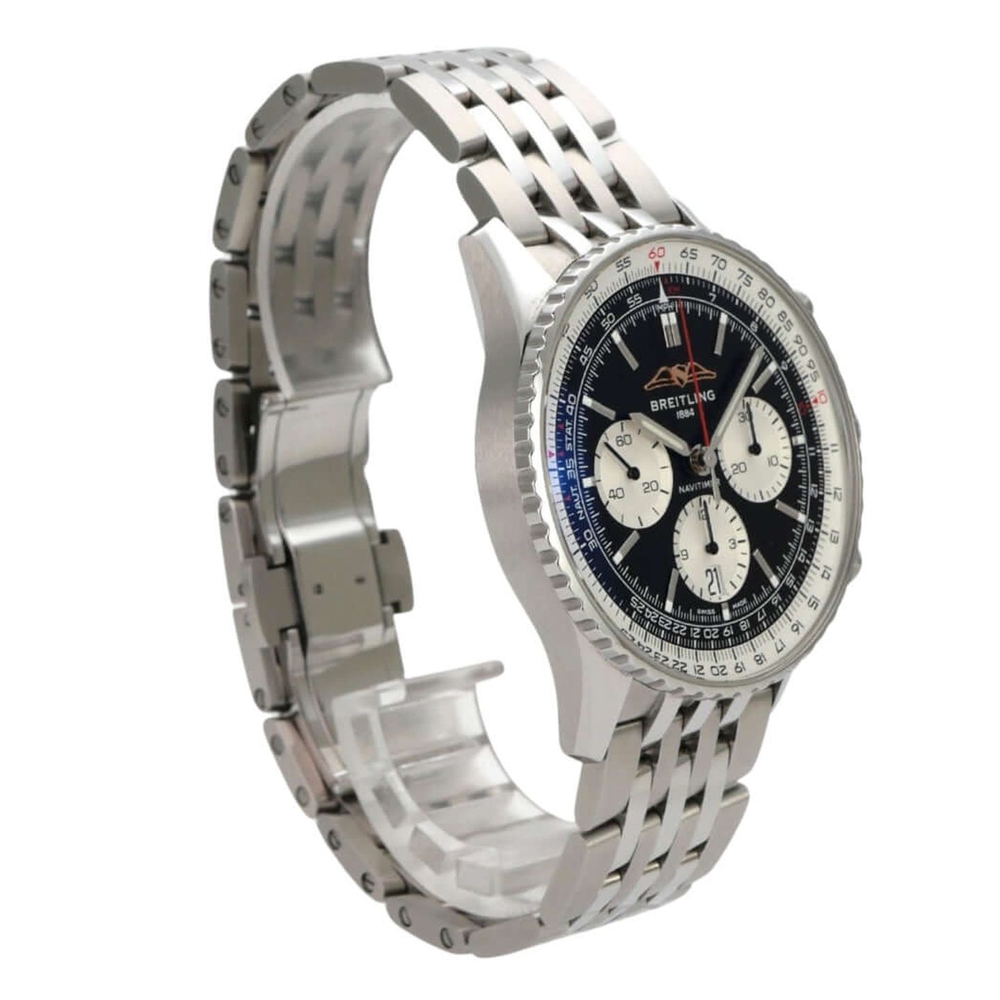 Breitling Navitimer 1 B01 Chronograph AB0138211B1A1 (2022) - Zwart wijzerplaat 43mm Staal (4/8)