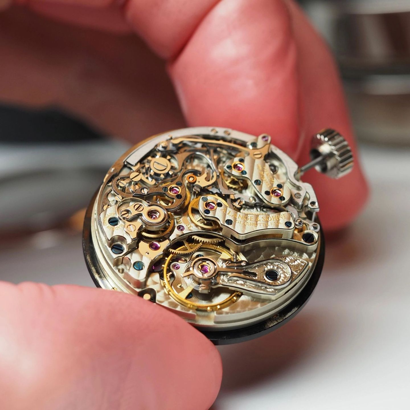 A. Lange & Söhne Datograph 403.035 (2000) - Black dial 39 mm Platinum case (4/8)