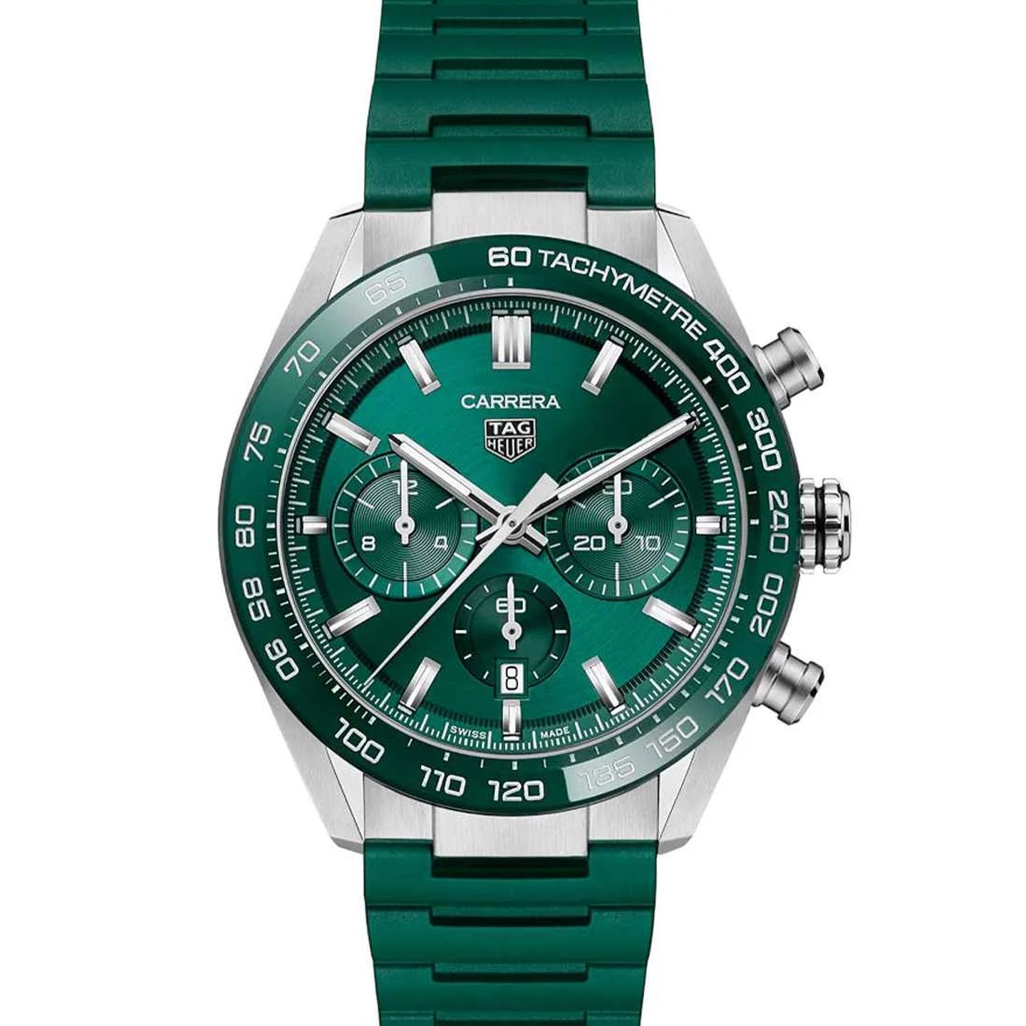 TAG Heuer Carrera CBN2A1N.FT6238 (2024) - Groen wijzerplaat 44mm Staal (1/2)