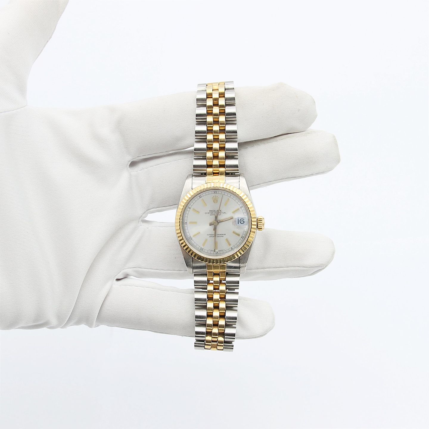 Rolex Datejust 31 68273 (Unknown (random serial)) - Silver dial 31 mm Gold/Steel case (2/7)