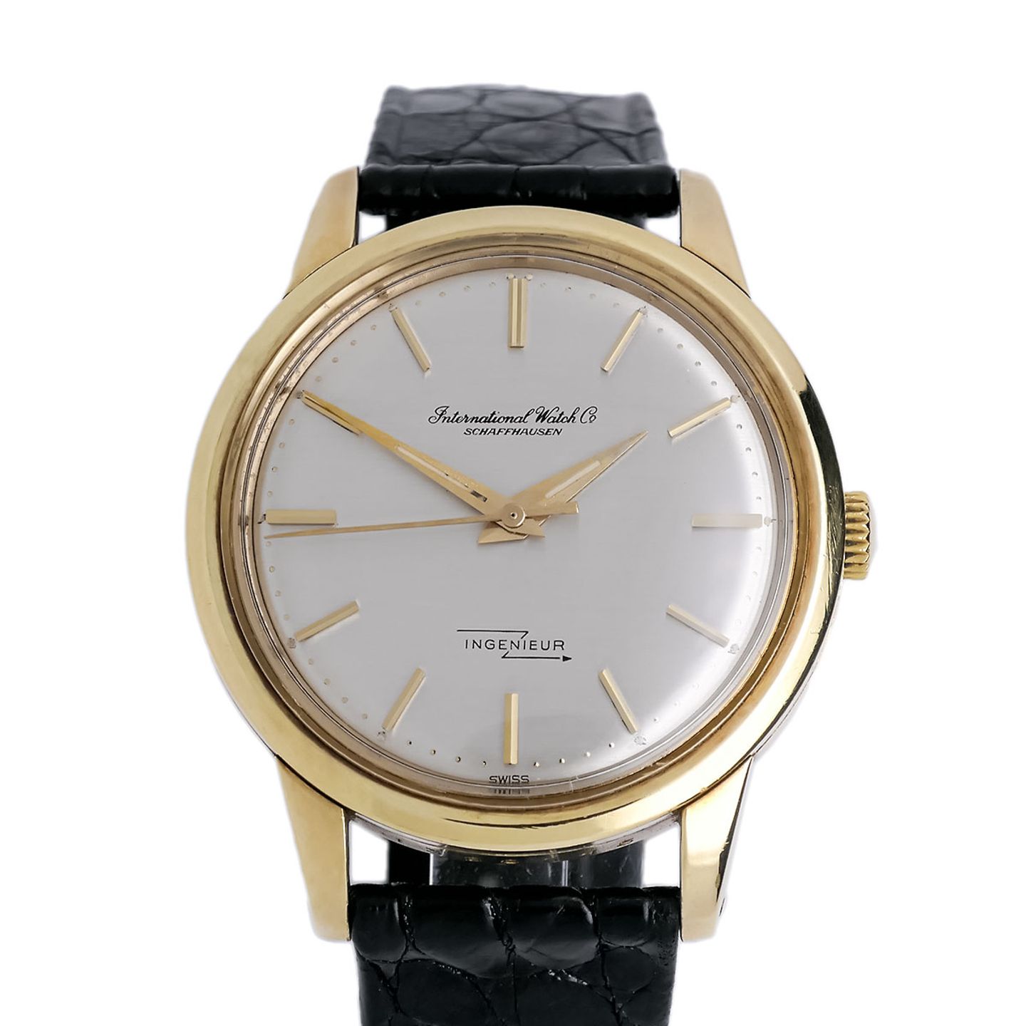 IWC Ingenieur 766A (1957) - Champagne dial 36 mm Yellow Gold case (1/6)