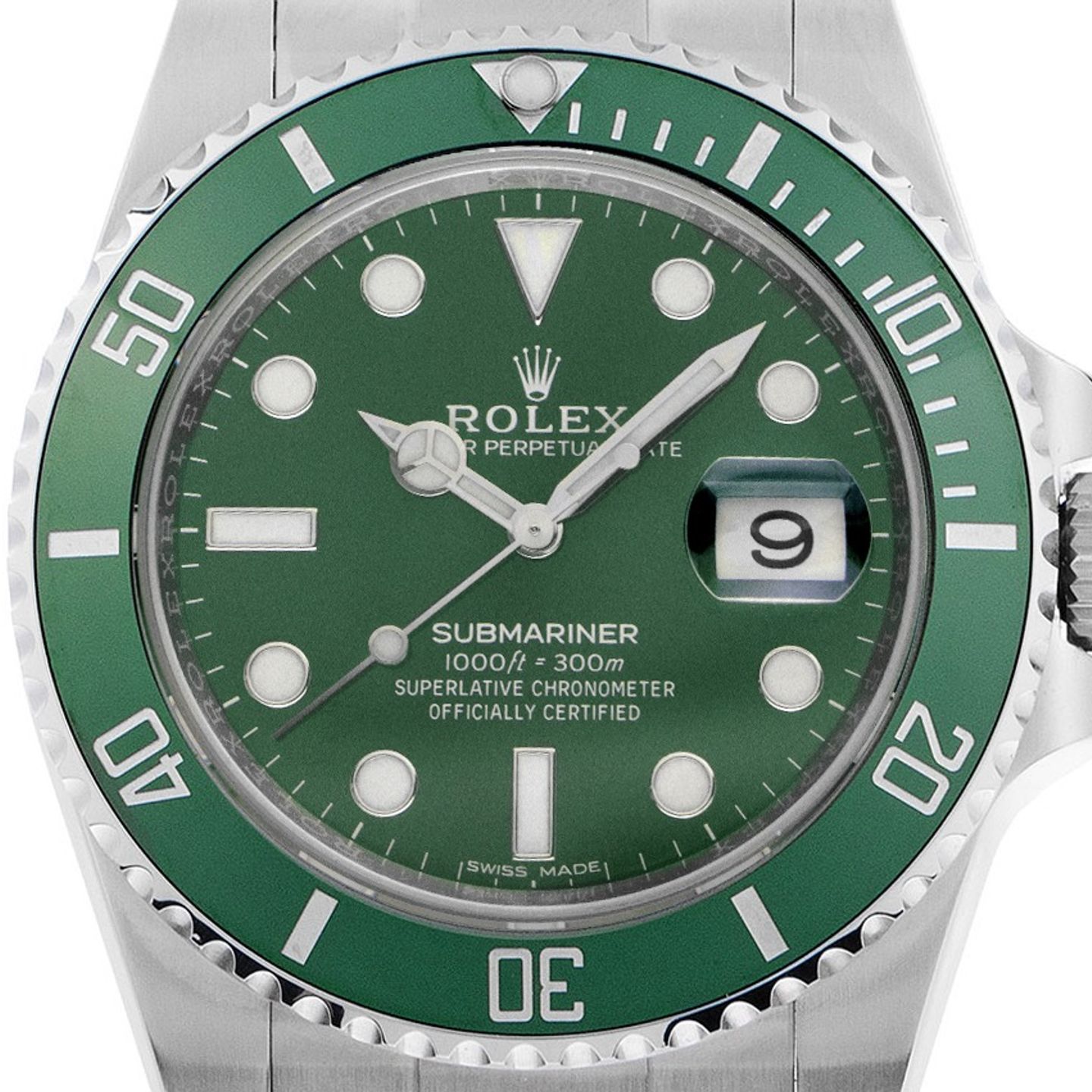 Rolex Submariner Date 116610LV (2018) - Green dial 40 mm Steel case (1/8)