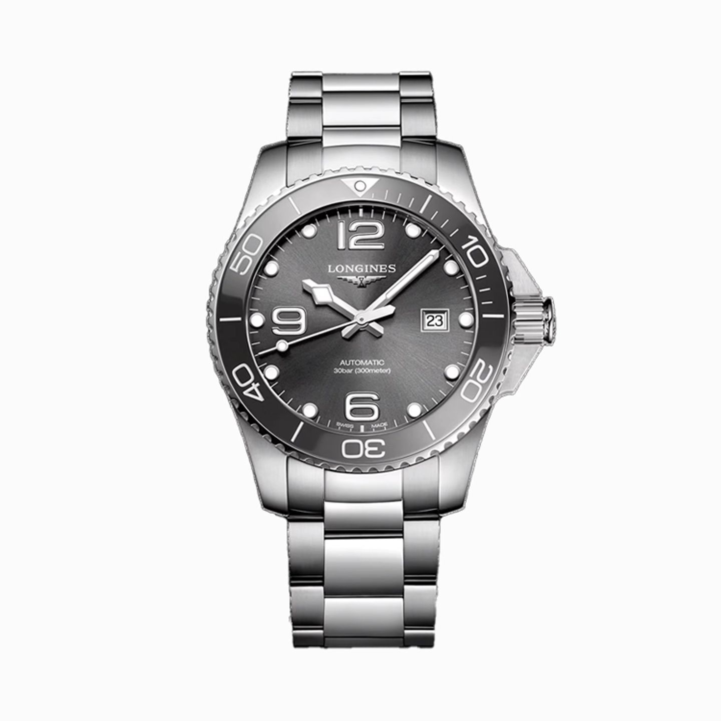 Longines HydroConquest L3.782.4.76.6 (2025) - Grey dial 43 mm Steel case (1/1)