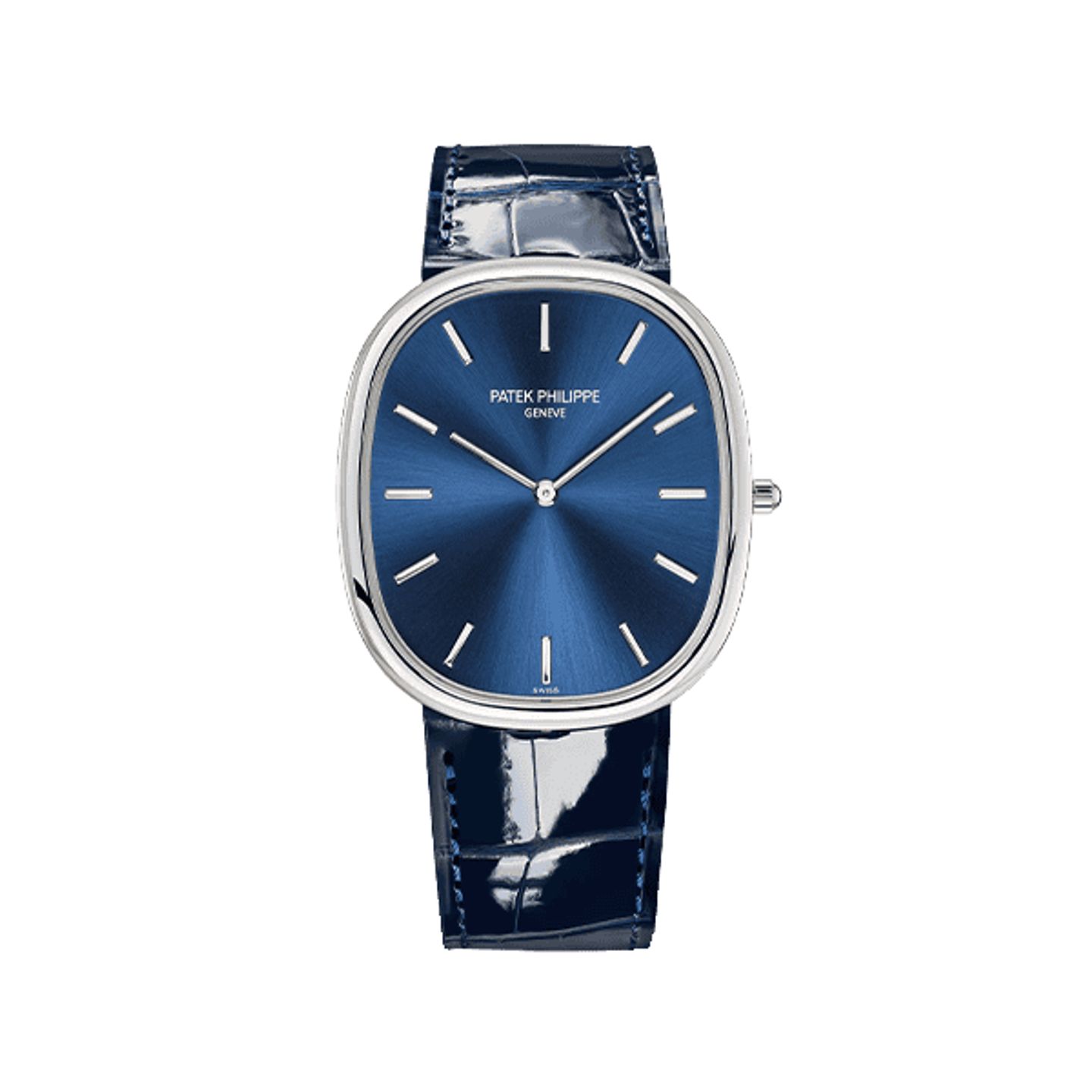 Patek Philippe Golden Ellipse 5738P-001 (2026) - Blauw wijzerplaat 35mm Platina (1/8)
