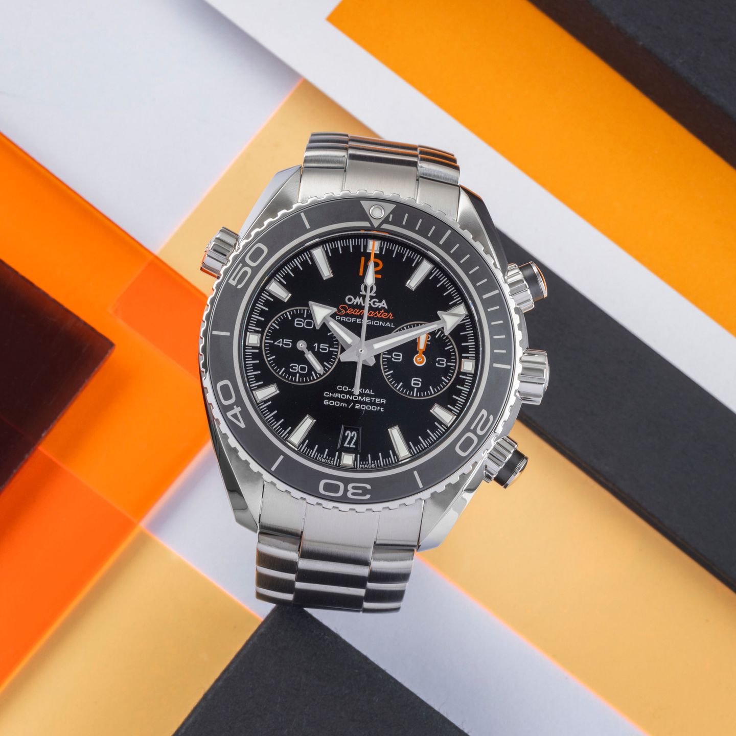 Omega Seamaster Planet Ocean Chronograph 232.30.46.51.01.003 (Onbekend (willekeurig serienummer)) - Zwart wijzerplaat 46mm Staal (1/8)