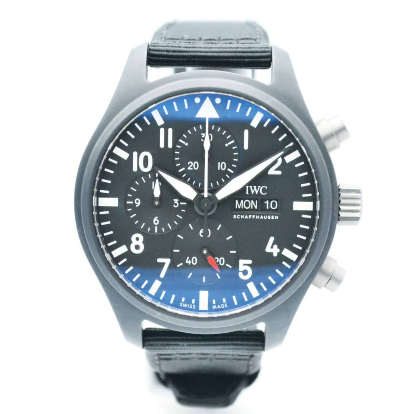 IWC Pilot Chronograph Top Gun IW389101 (2020) - Black dial 45 mm Ceramic case (1/7)