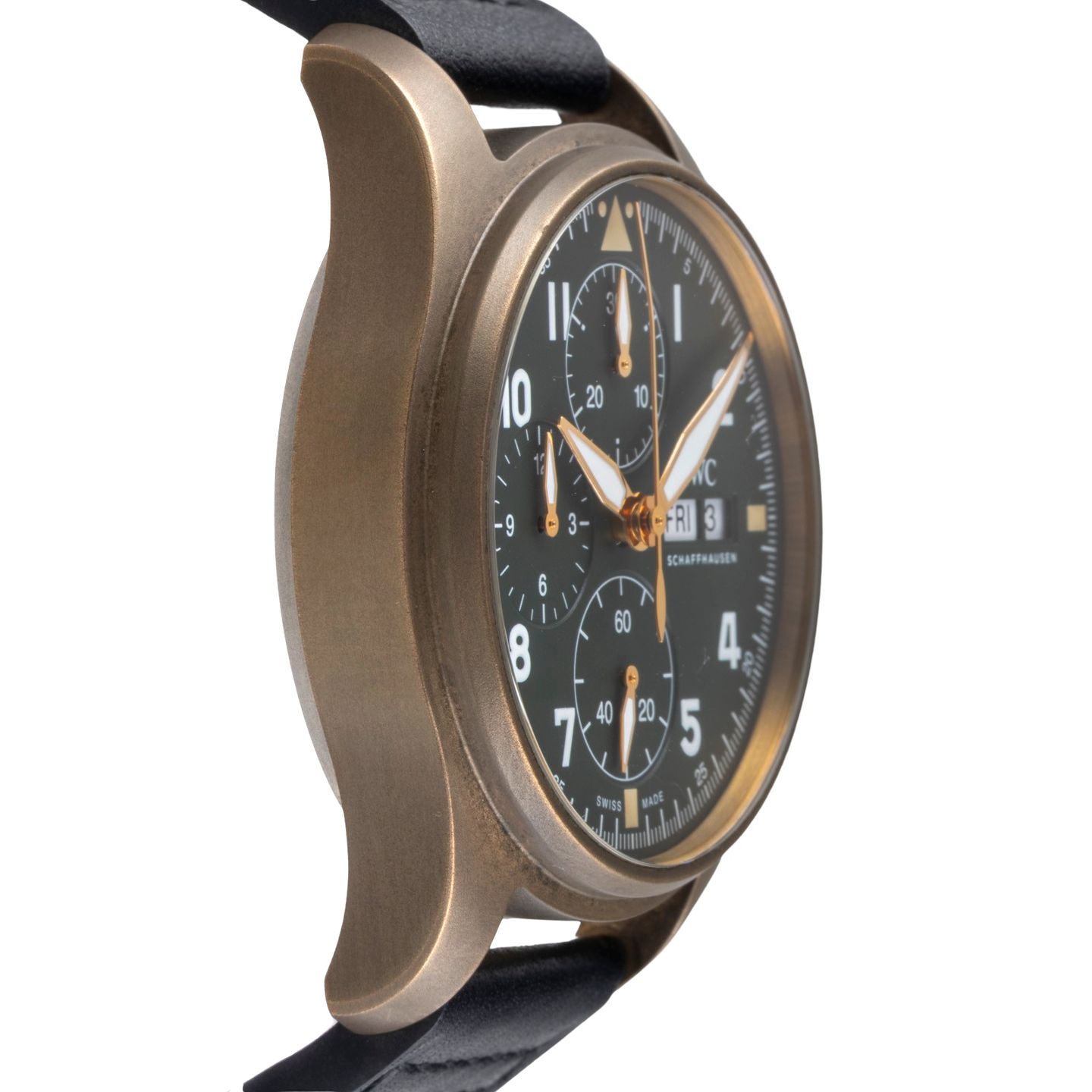 IWC Pilot Spitfire Chronograph IW387902 (Unknown (random serial)) - Green dial 41 mm Bronze case (7/8)