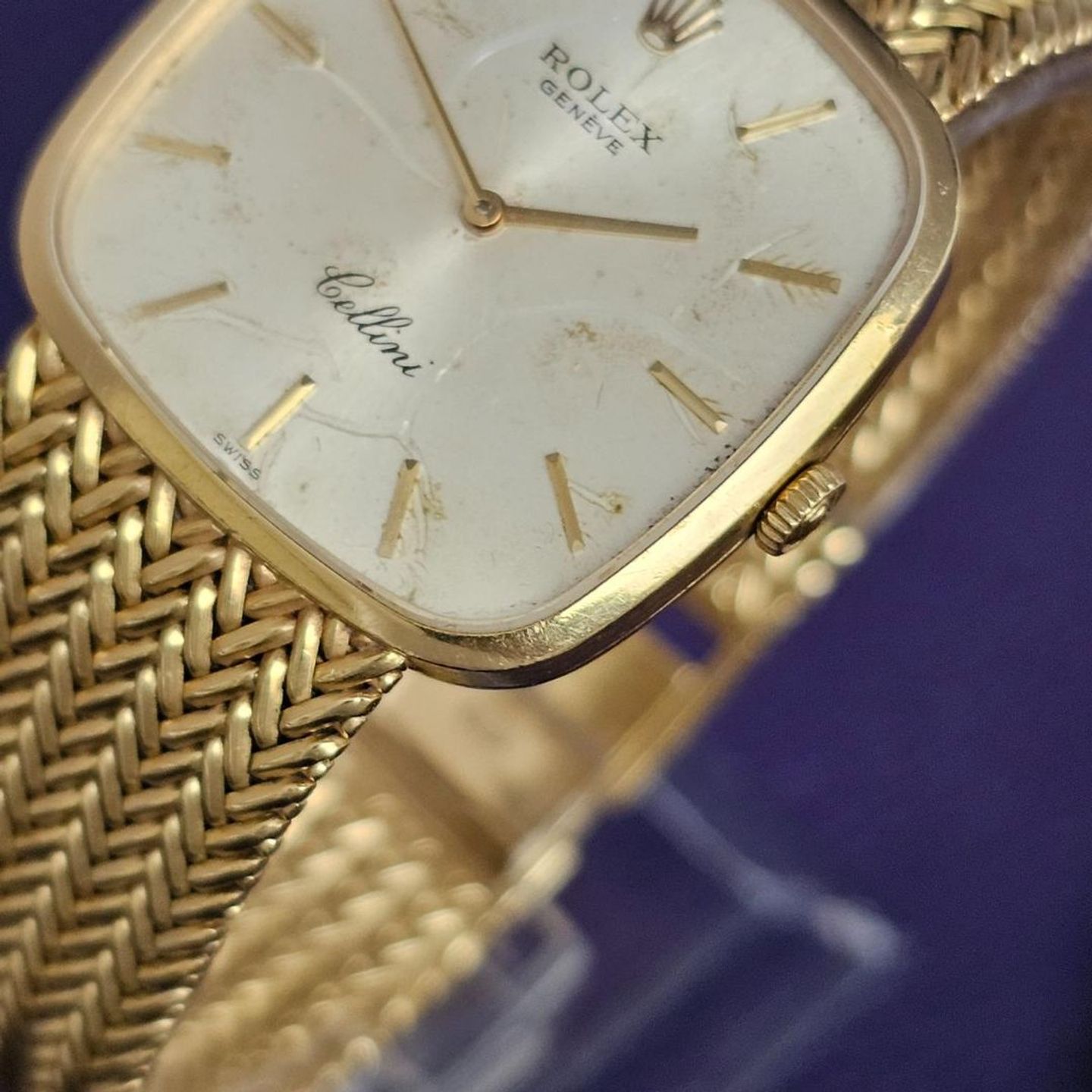 Rolex Cellini 4311 (1976) - Gold dial 30 mm Yellow Gold case (3/4)