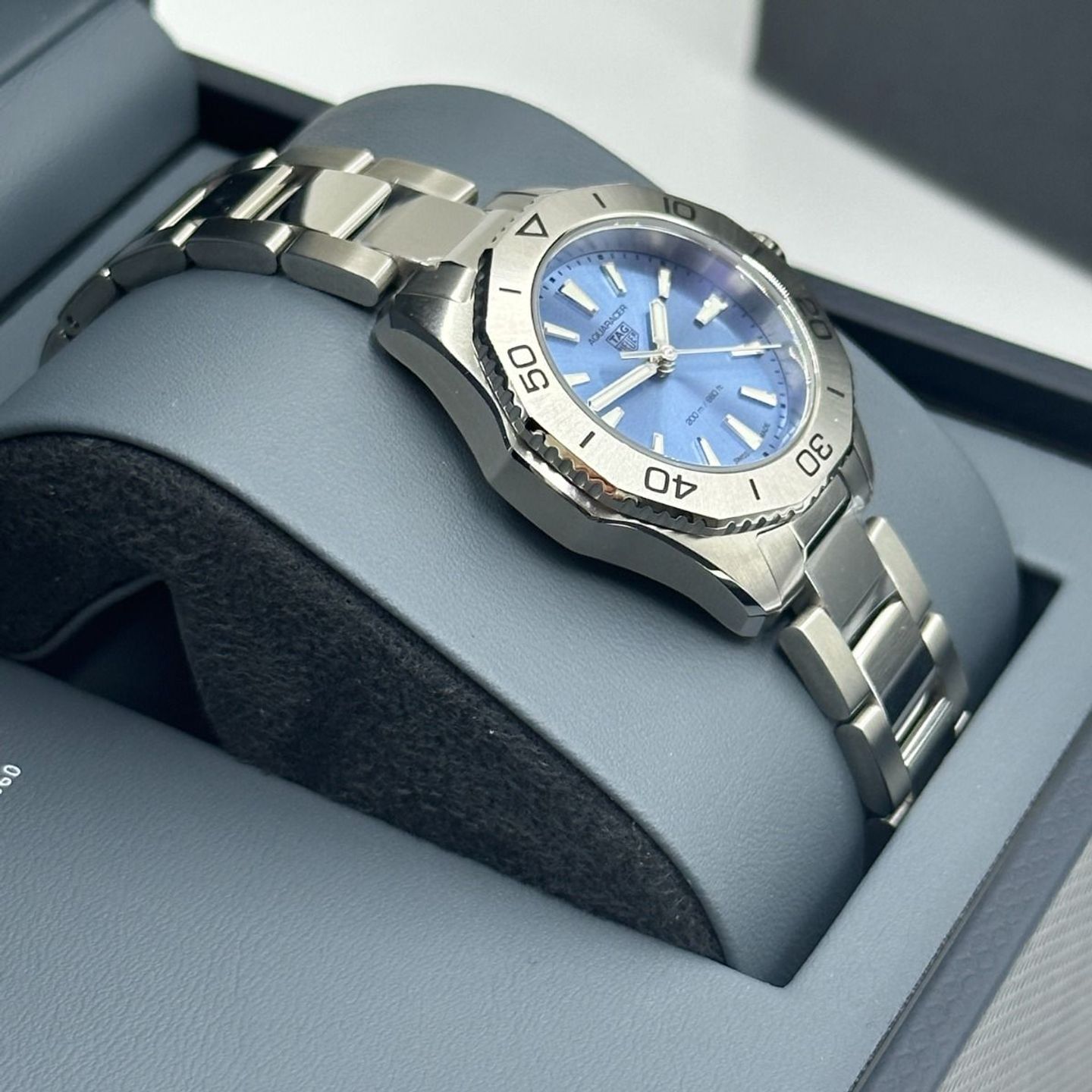 TAG Heuer Aquaracer Lady WBP1415.BA0622 (2023) - Blauw wijzerplaat 30mm Staal (6/8)