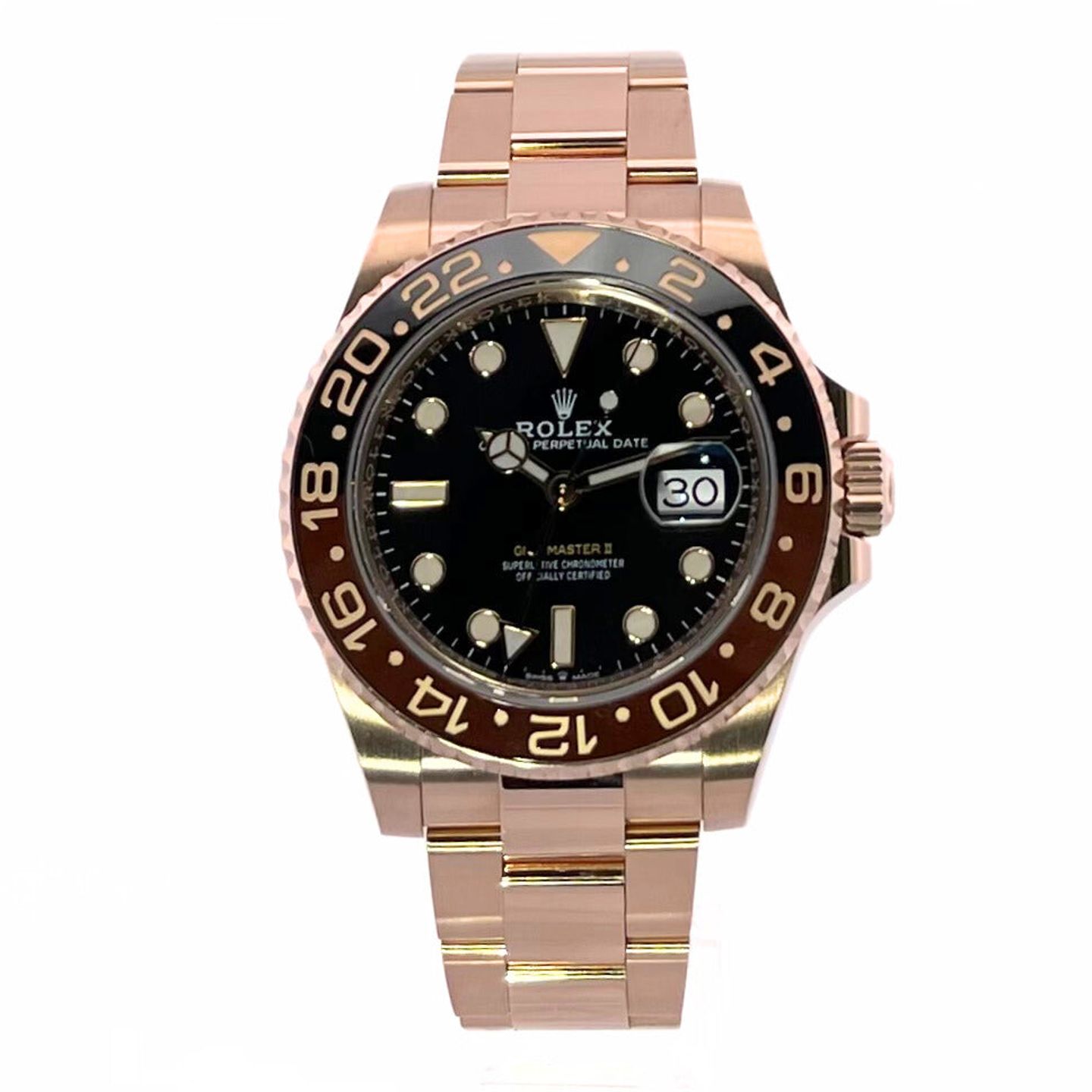 Rolex GMT-Master II 126715CHNR (2021) - Zwart wijzerplaat 40mm Roségoud (2/8)