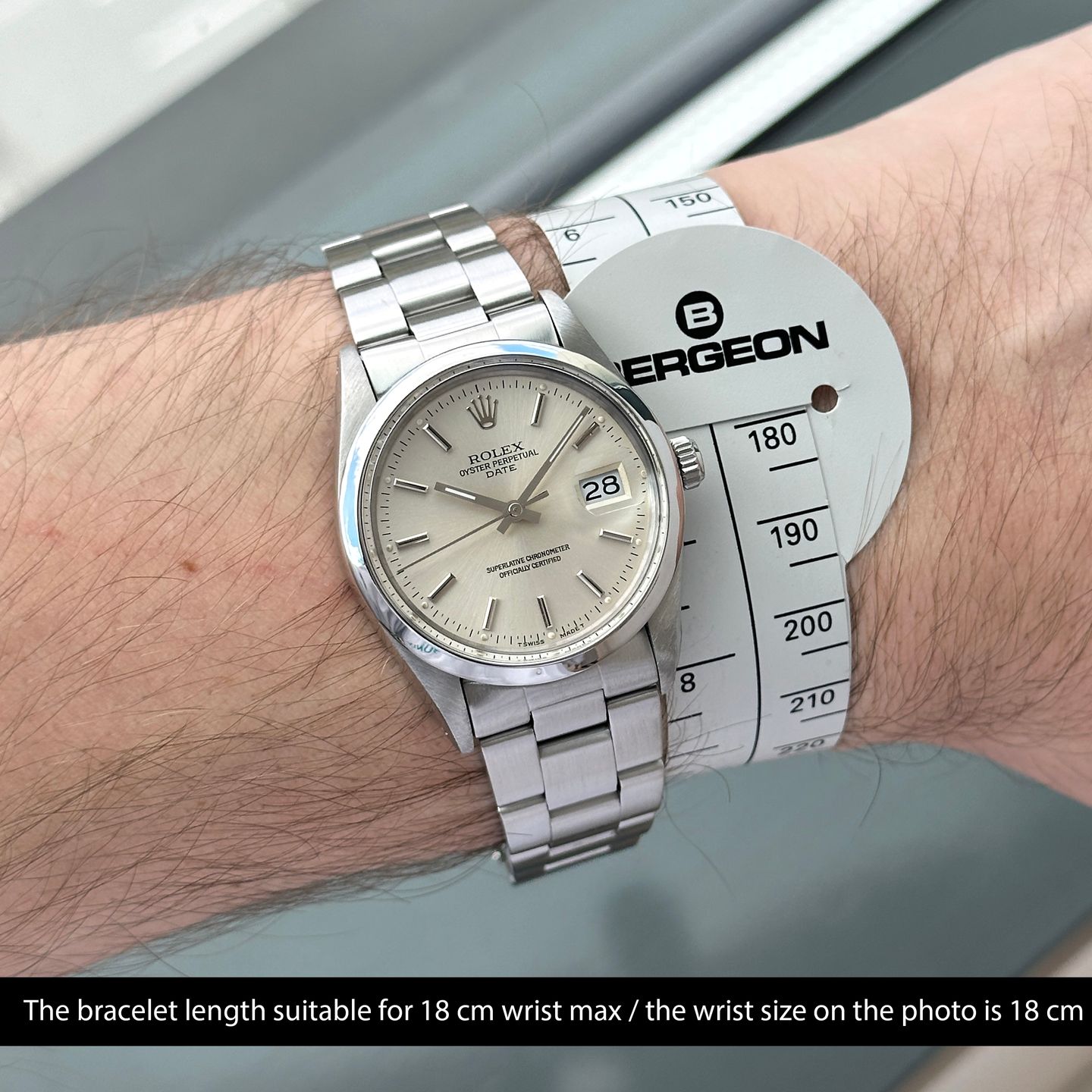 Rolex Oyster Perpetual Date 15000 (1988) - 34 mm Steel case (2/8)