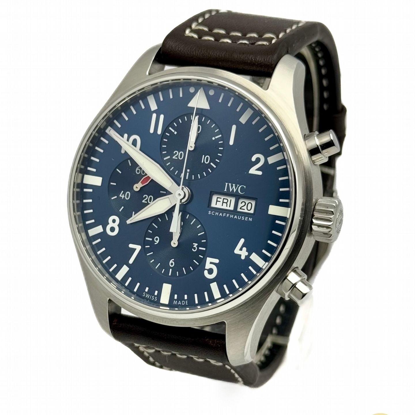 IWC Pilot Chronograph IW377714 (2016) - Blue dial 43 mm Steel case (1/10)