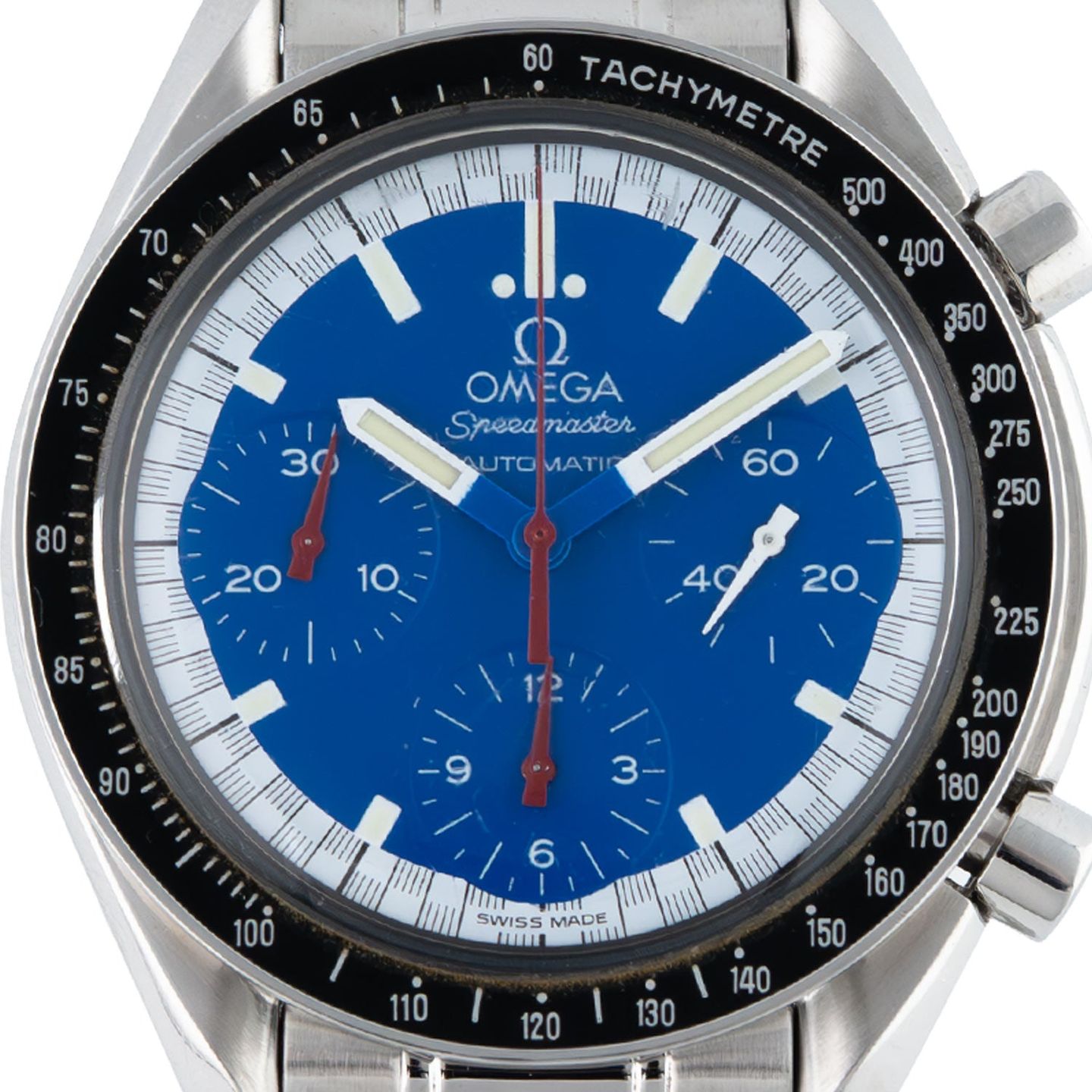 Omega Speedmaster Reduced 3810.81.08 (1998) - Blue dial 39 mm Steel case (2/7)
