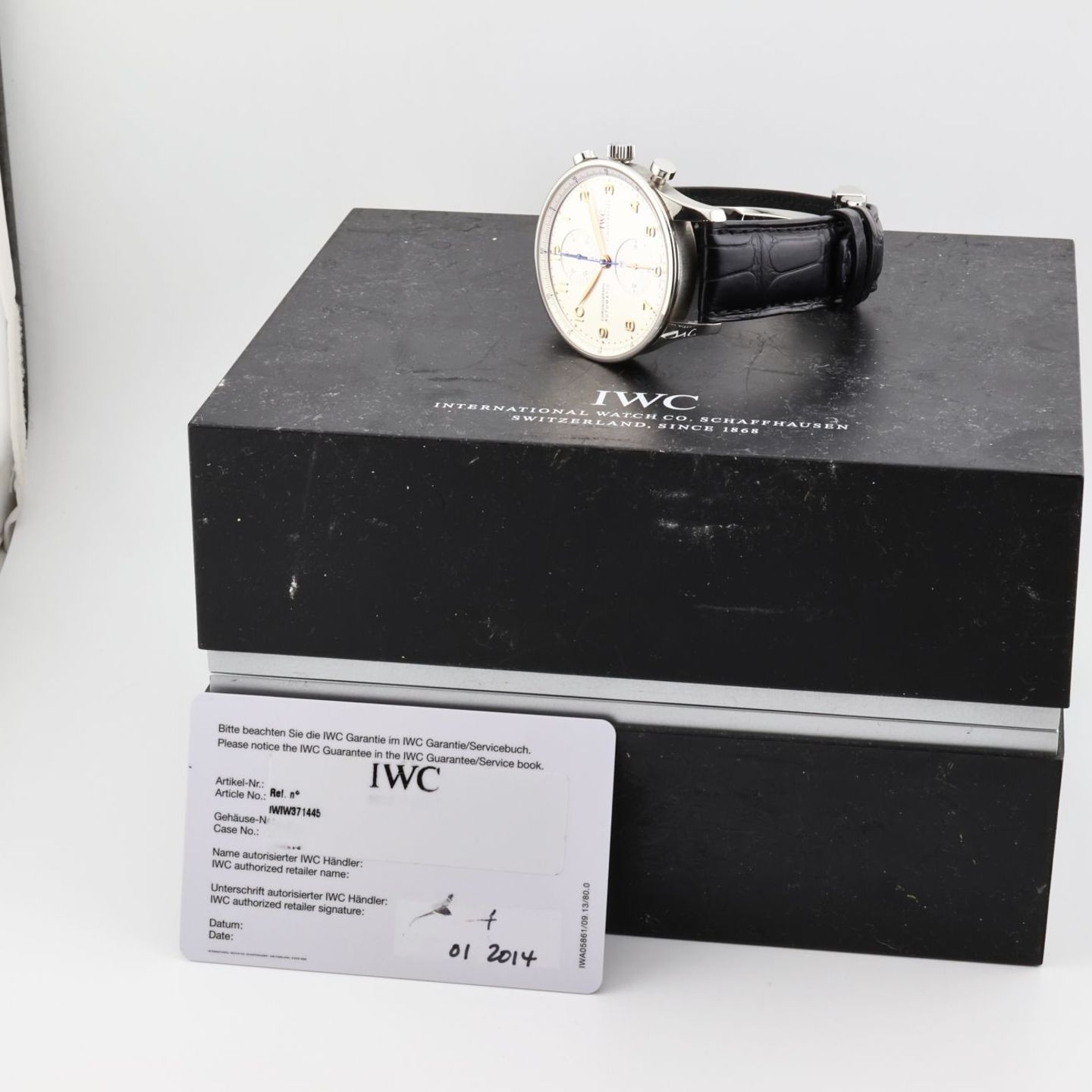 IWC Portuguese Chronograph IW371404 (2014) - White dial 40 mm Steel case (2/2)