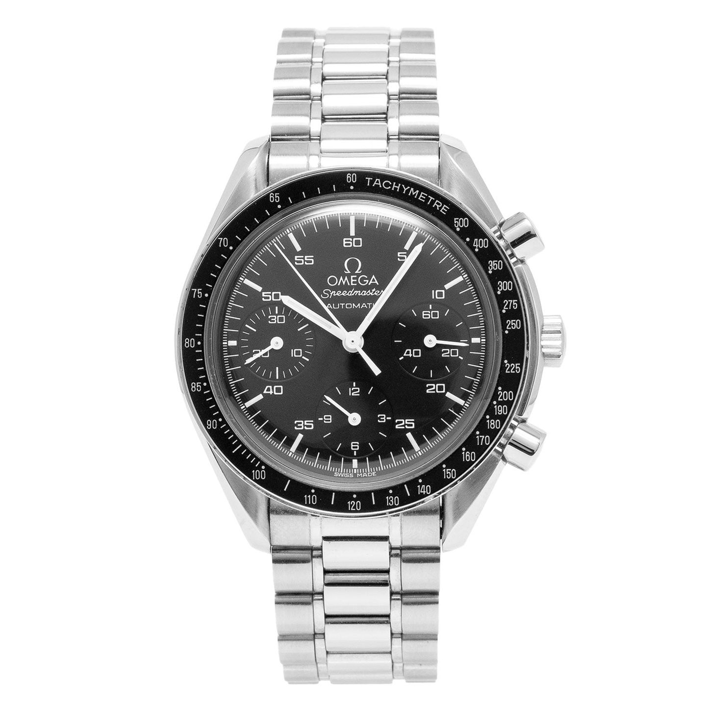 Omega Speedmaster Reduced 3510.50.00 (Onbekend (willekeurig serienummer)) - Zwart wijzerplaat 39mm Staal (1/5)