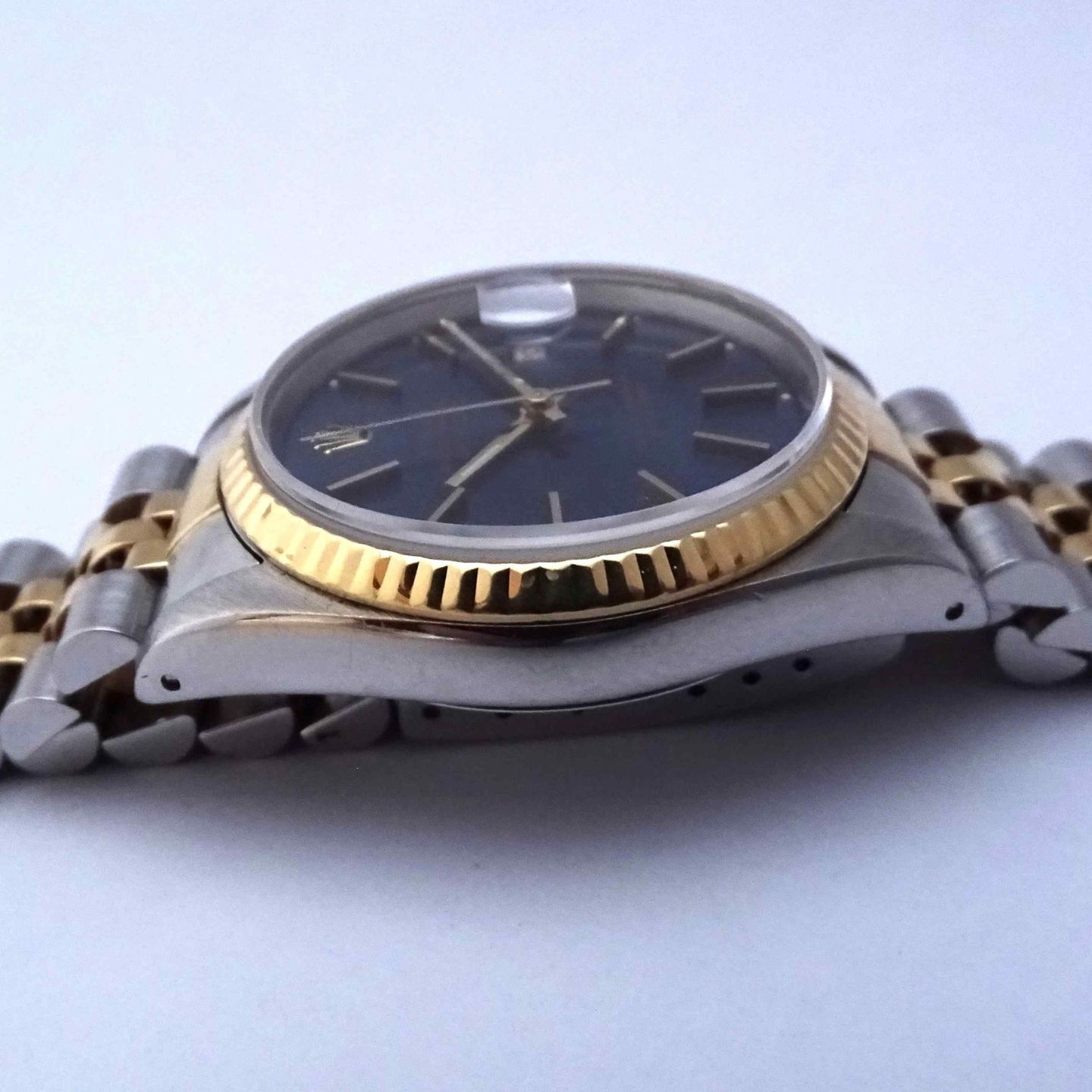 Rolex Datejust 16233 (1989) - Blue dial 36 mm Gold/Steel case (4/8)