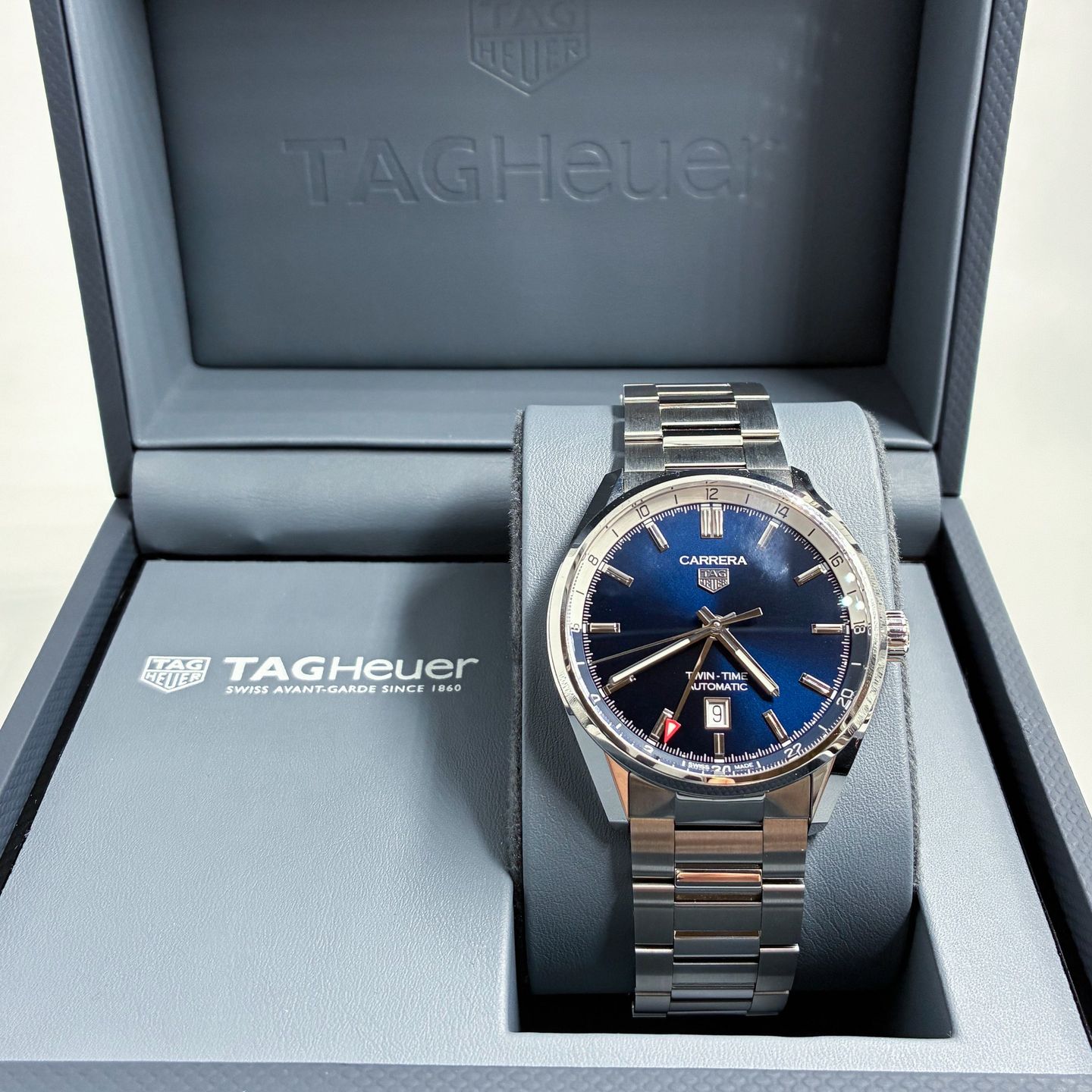 TAG Heuer Carrera WBN201A.BA0640 (2023) - Blue dial 41 mm Steel case (4/7)