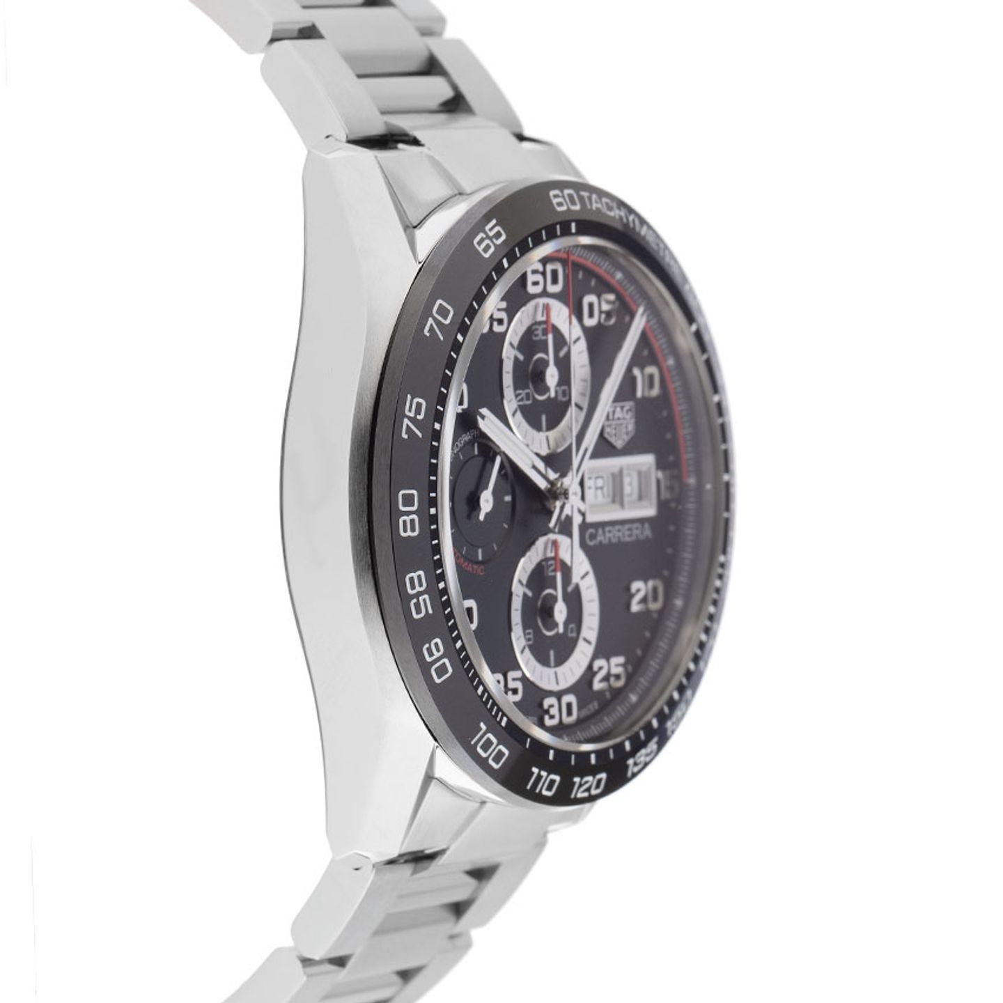 TAG Heuer Carrera Calibre 16 CBN2A1AA.BA0643 (2026) - Black dial 44 mm Steel case (5/8)