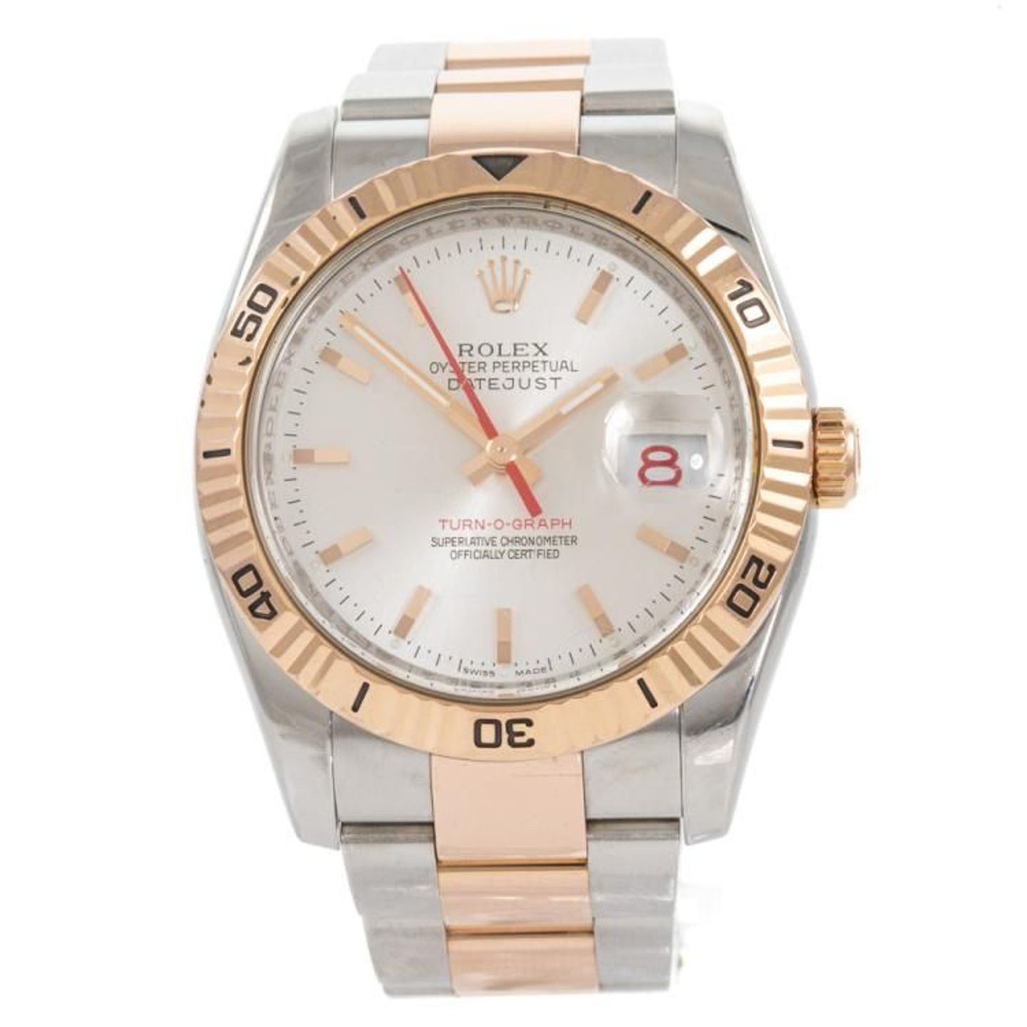 Rolex Datejust Turn-O-Graph 116261 (2004) - Zilver wijzerplaat 36mm Goud/Staal (1/1)