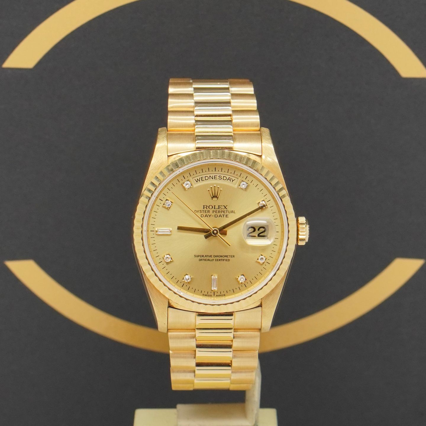 Rolex Day-Date 36 18238 (1997) - Gold dial 36 mm Yellow Gold case (1/7)