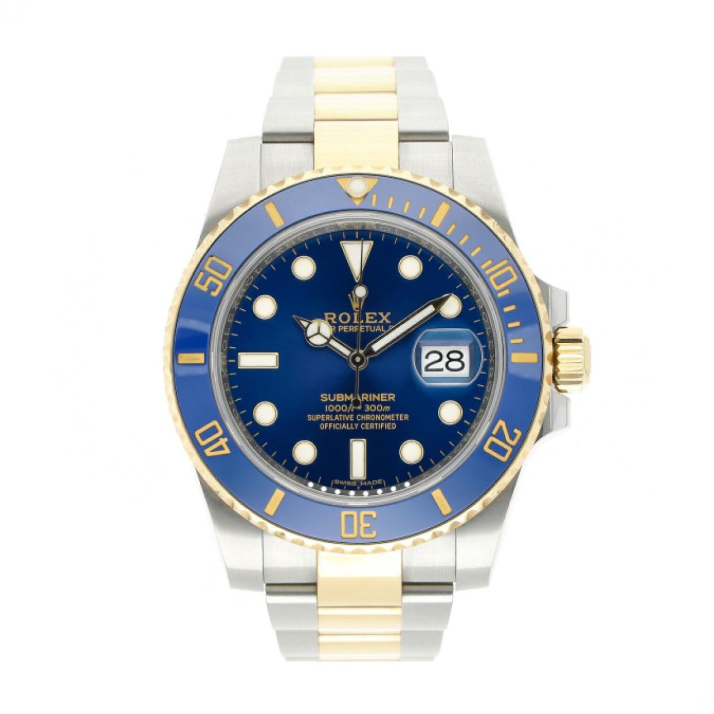 Rolex Submariner Date 116613LB (2018) - Blue dial 40 mm Gold/Steel case (1/5)