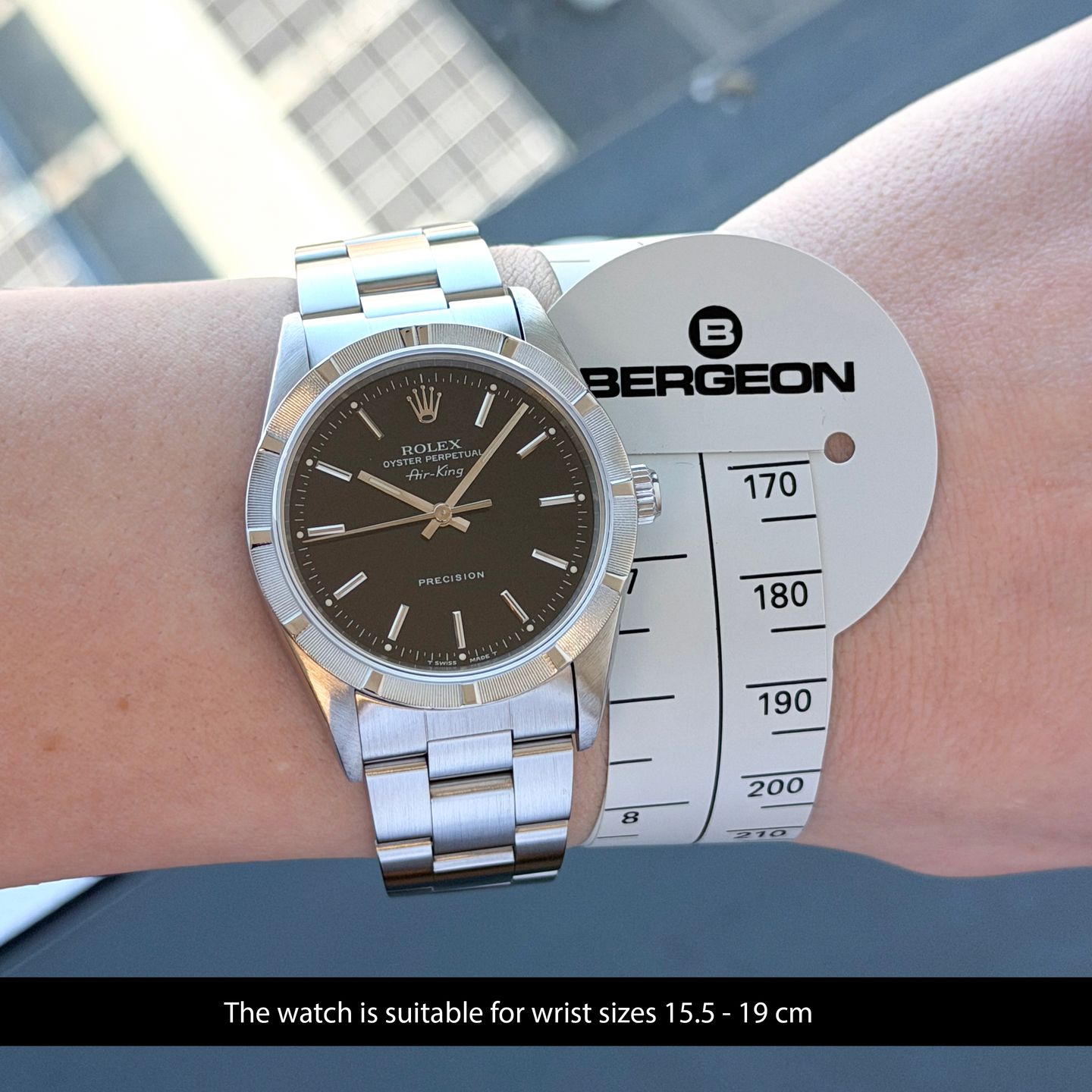 Rolex Air-King 14010 (1994) - Black dial 34 mm Steel case (2/8)