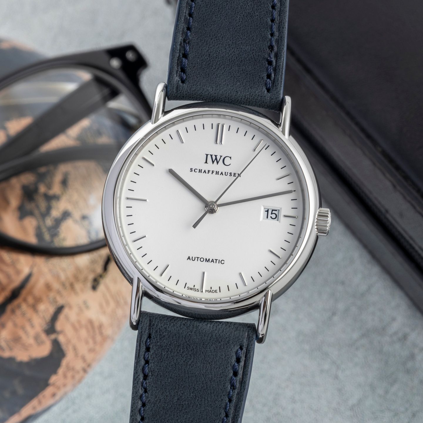 IWC Portofino Automatic IW353312 (Onbekend (willekeurig serienummer)) - Wit wijzerplaat 38mm Staal (3/8)