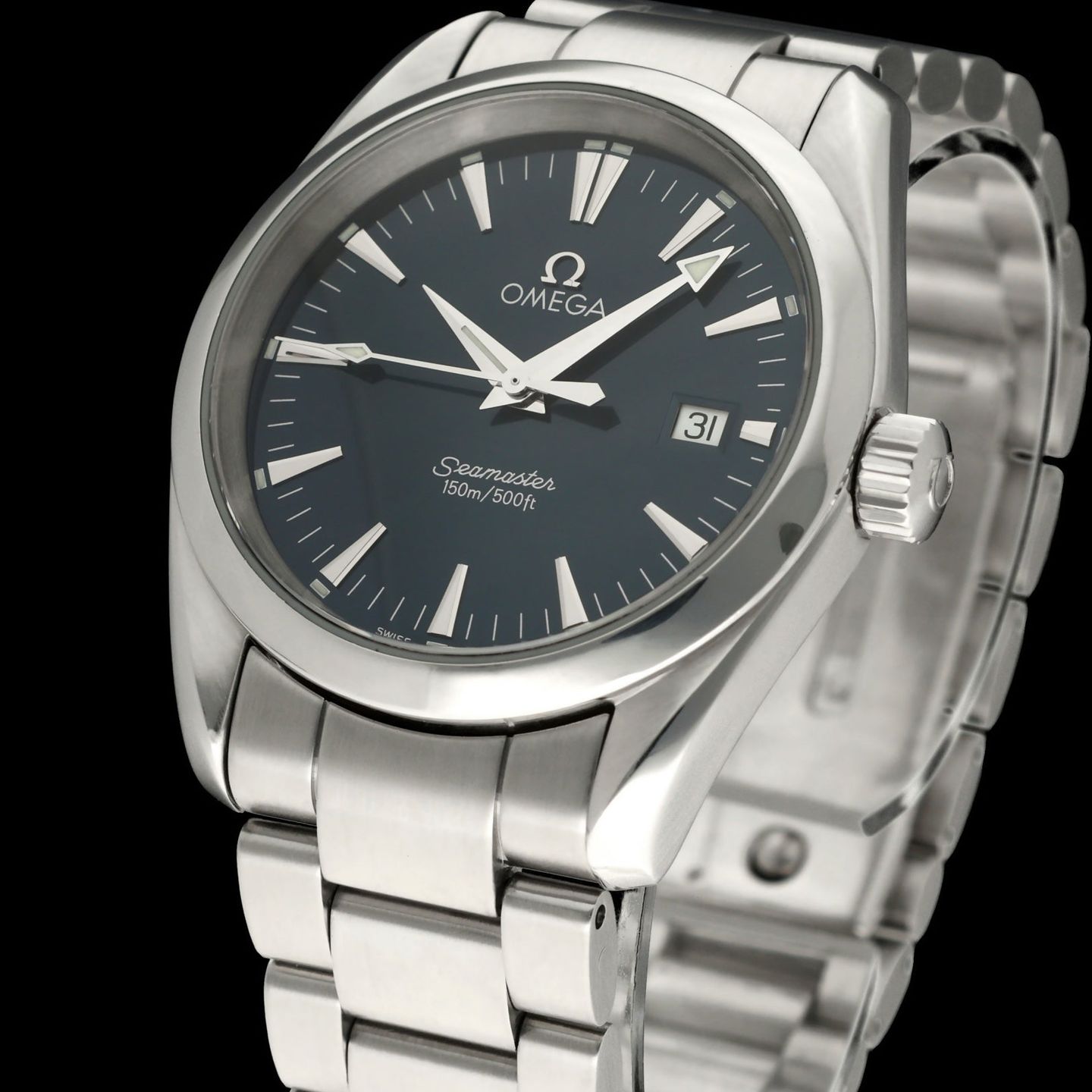 Omega Seamaster Aqua Terra 2518.80.00 (2011) - Blue dial 36 mm Steel case (7/8)
