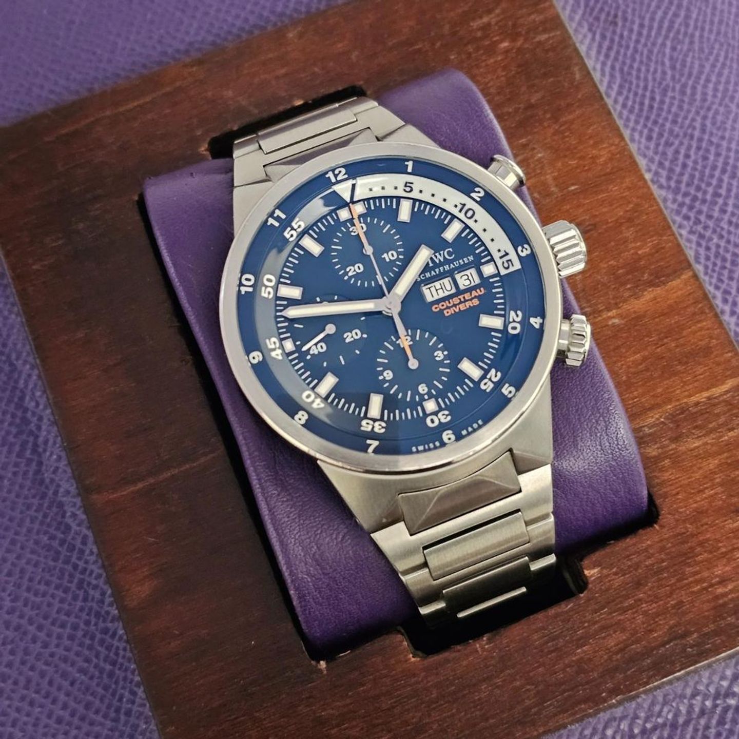 IWC Aquatimer Chronograph IW378201 (2011) - Blue dial 44 mm Steel case (1/5)