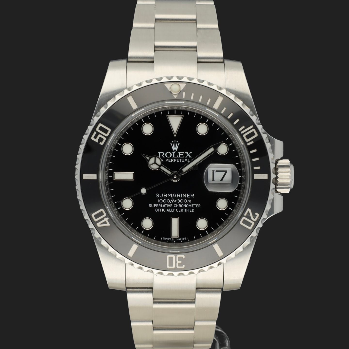 Rolex Submariner Date 116610LN (2017) - Zwart wijzerplaat 40mm Staal (3/8)