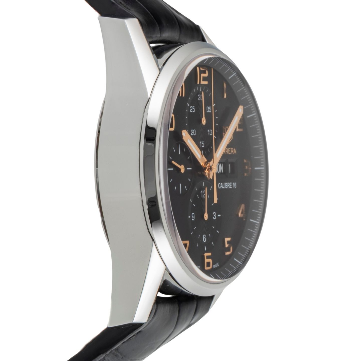 TAG Heuer Carrera Calibre 16 CV2A1AB.FC6379 (Unknown (random serial)) - Black dial 43 mm Steel case (7/8)