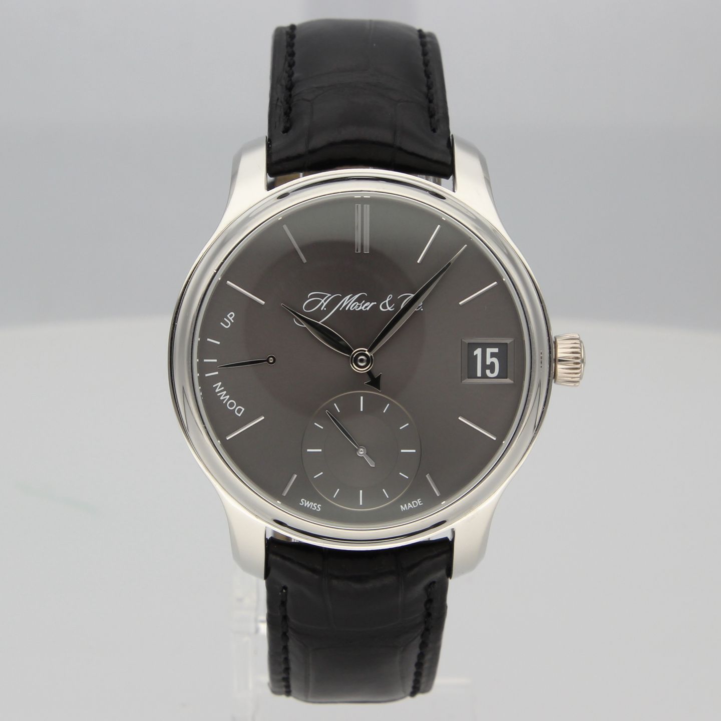 H. Moser & Cie. Unknown 341.501-006 (2010) - Grijs wijzerplaat 41mm Platina (2/8)