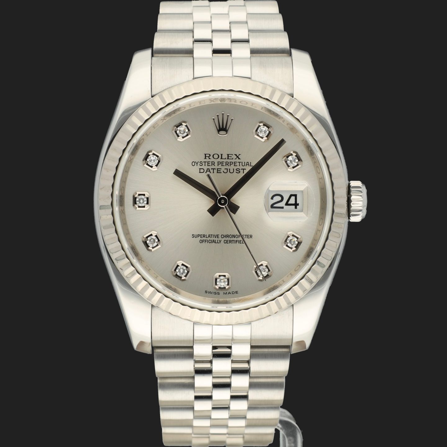 Rolex Datejust 36 116234 (2012) - Zilver wijzerplaat 36mm Staal (3/8)