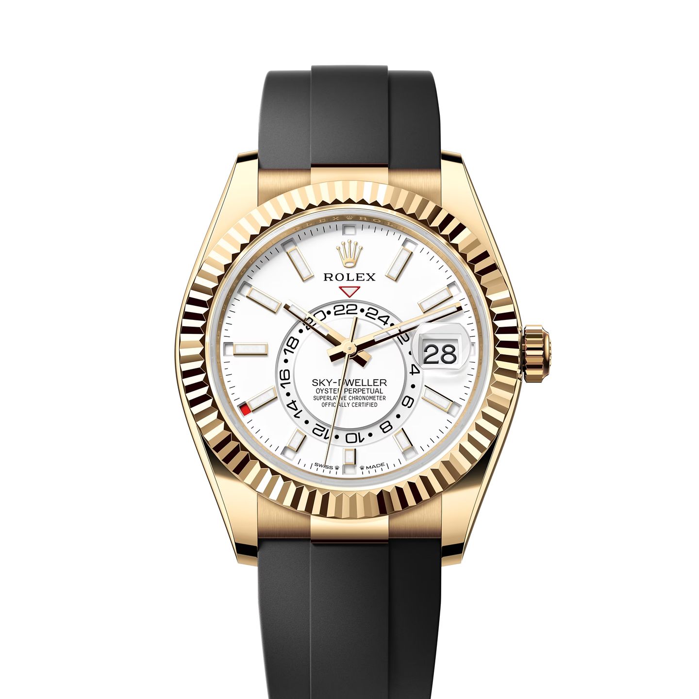 Rolex Sky-Dweller 336238 (2024) - Wit wijzerplaat 42mm Geelgoud (1/1)