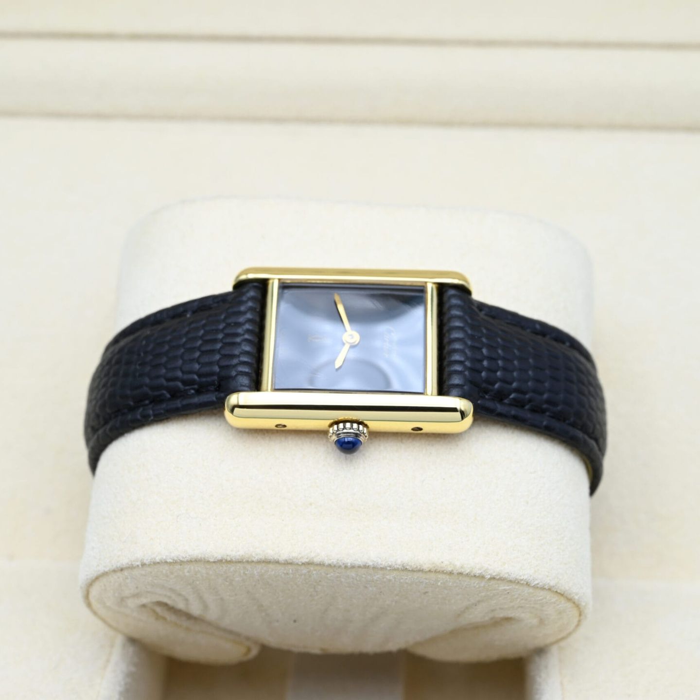 Cartier Tank Vermeil Unknown (Unknown (random serial)) - Black dial 23 mm Silver case (3/7)