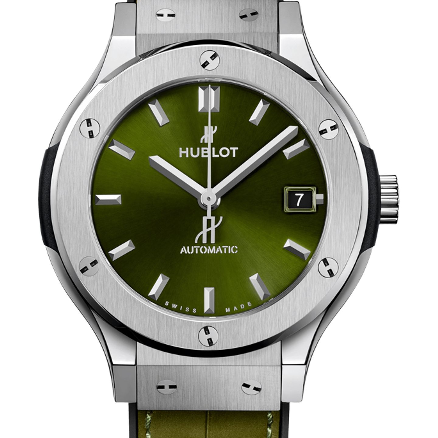 Hublot Classic Fusion 45, 42, 38, 33 mm 565.NX.8970.LR (2022) - Green dial 38 mm Titanium case (1/1)