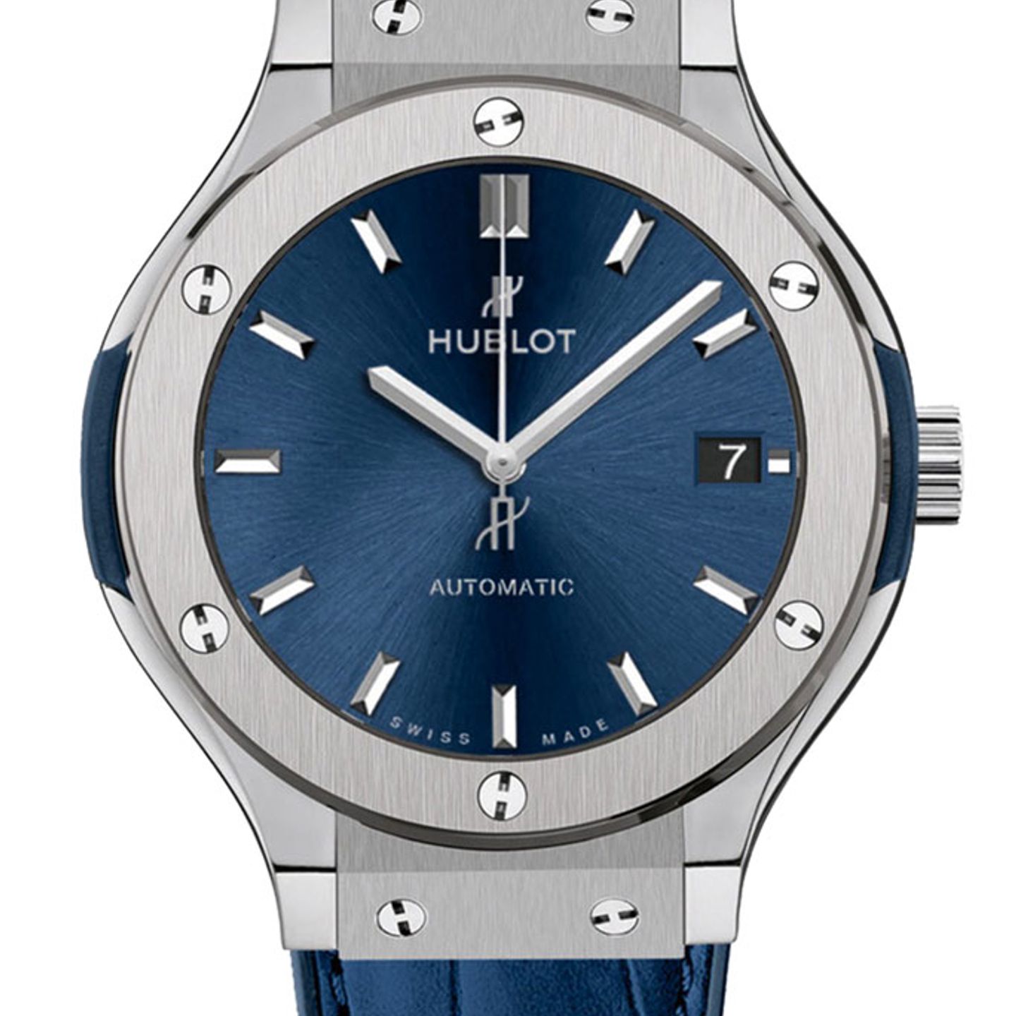 Hublot Classic Fusion Blue 565.NX.7170.LR (2022) - Blauw wijzerplaat 38mm Titanium (1/7)