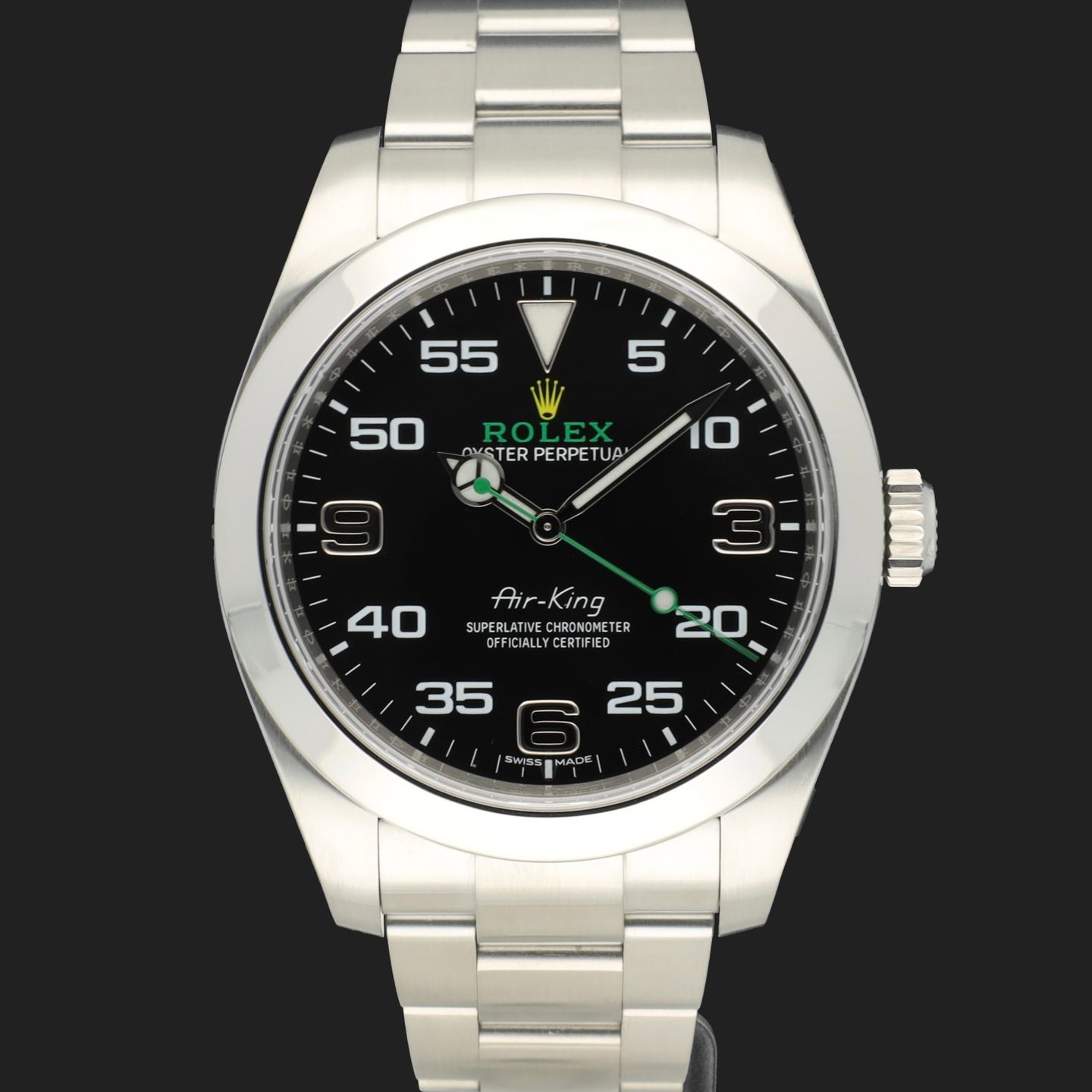 Rolex Air-King 116900 (2017) - Black dial 40 mm Steel case (2/8)