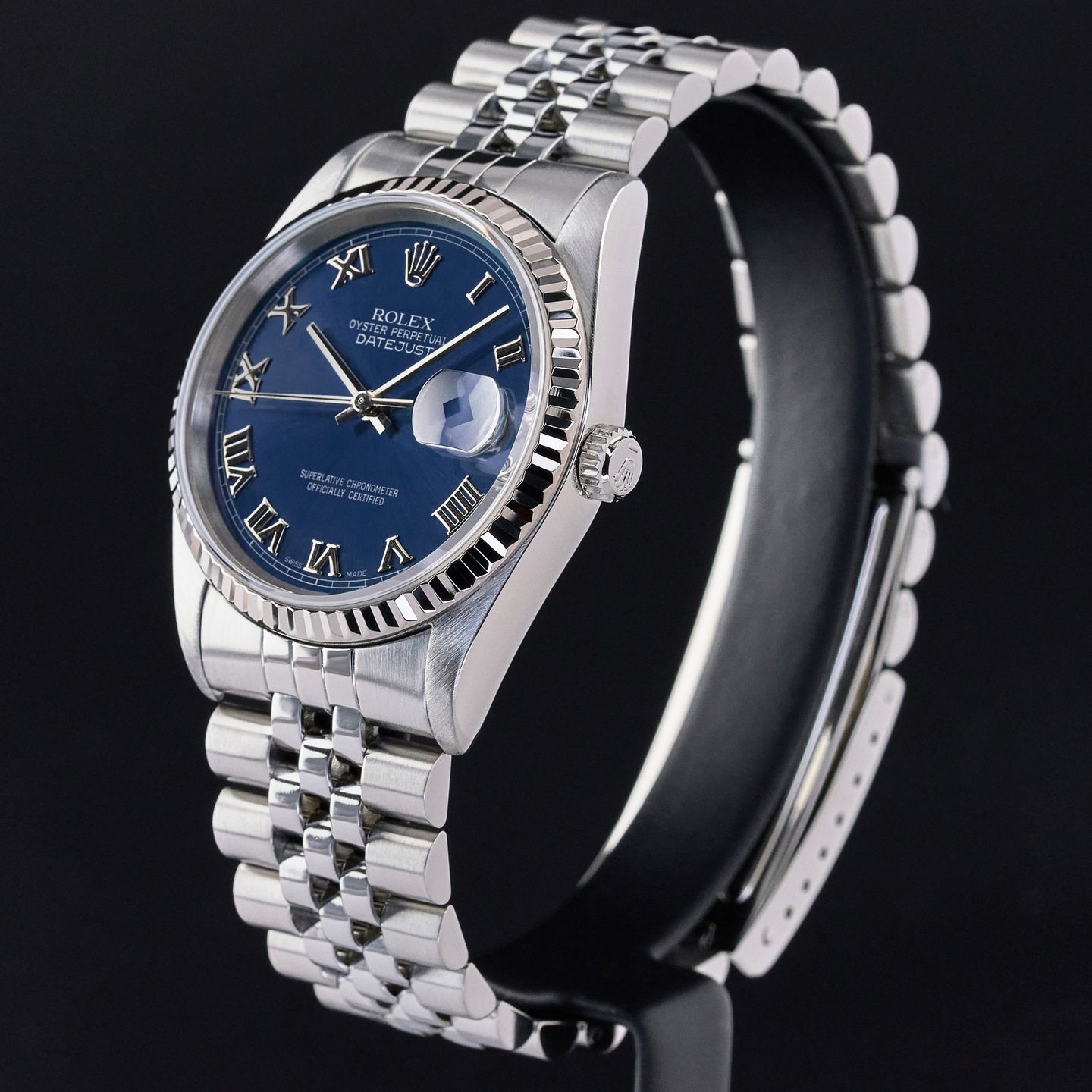 Rolex Datejust 36 16234 (1995) - Blue dial 36 mm Steel case (4/8)