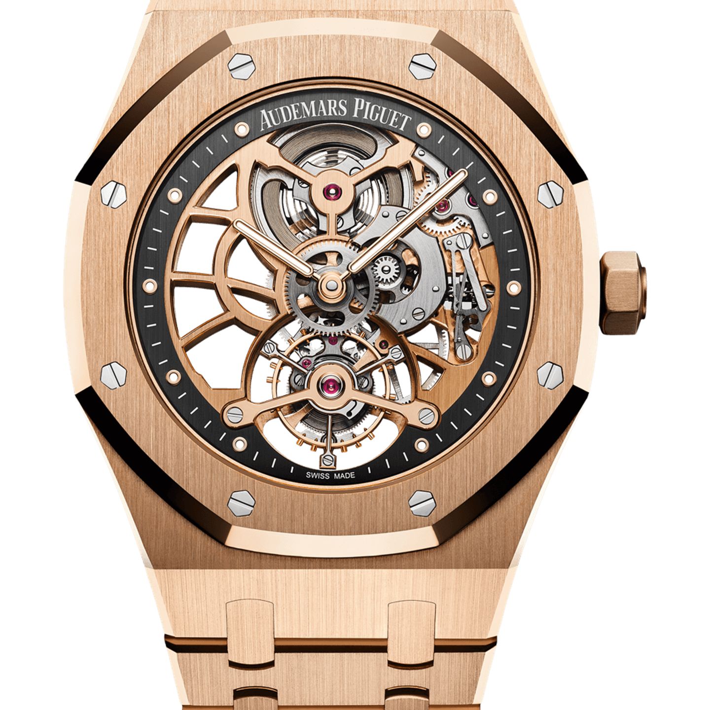 Audemars Piguet Royal Oak Tourbillon 26518OR.OO.1220OR.01 (2025) - Transparant wijzerplaat 41mm Roségoud (1/1)