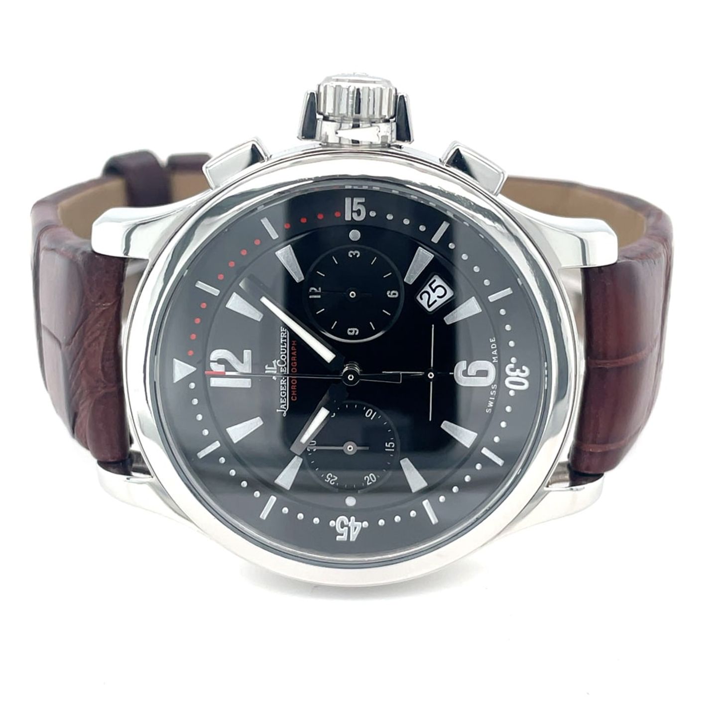 Jaeger-LeCoultre Master Compressor Chronograph 148.8.31 (Unknown (random serial)) - Black dial 37 mm Steel case (1/8)