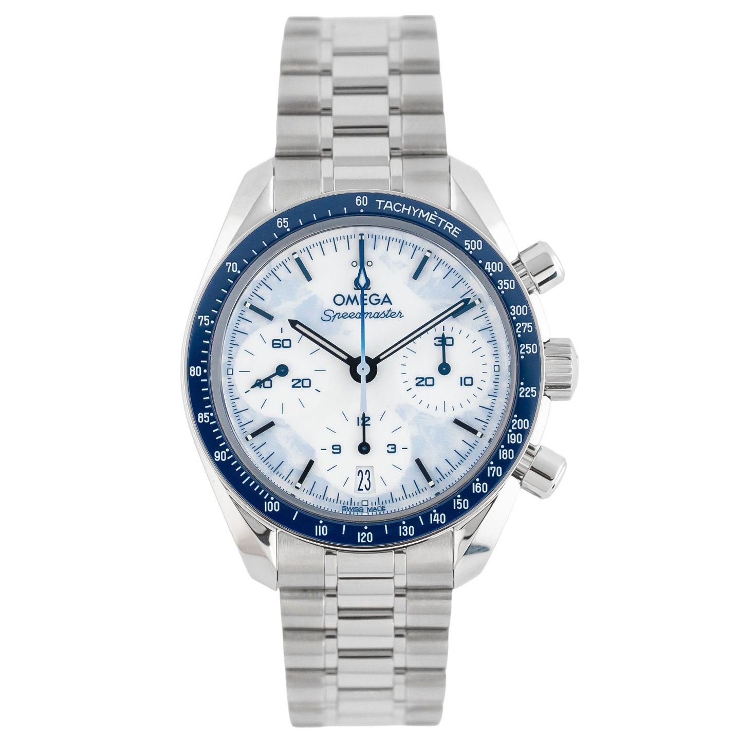 Omega Speedmaster Date 522.30.38.50.04.001 (2026) - Wit wijzerplaat 38mm Staal (1/8)