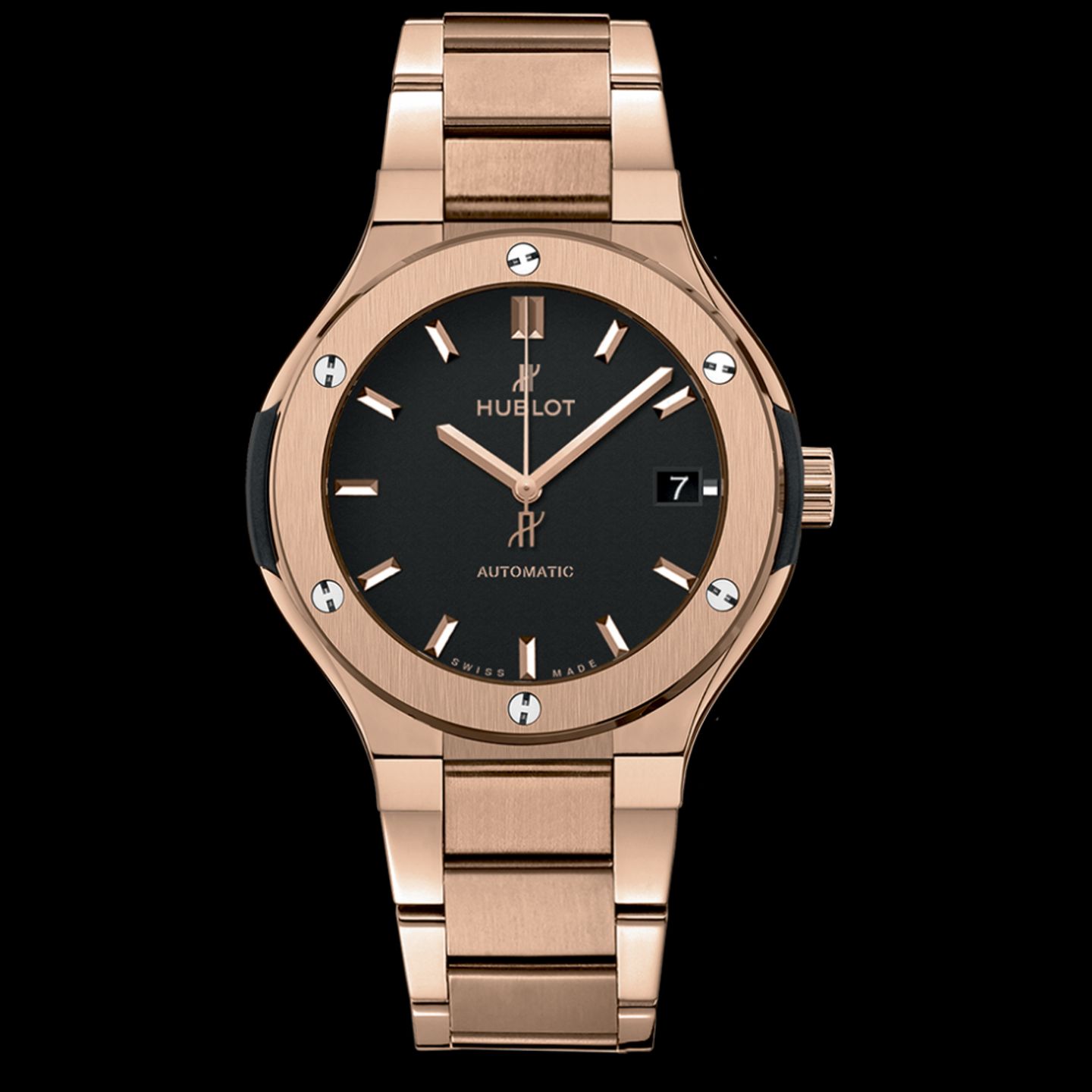 Hublot Classic Fusion 45, 42, 38, 33 mm 568.OX.1180.OX (2022) - Black dial 38 mm Rose Gold case (1/1)