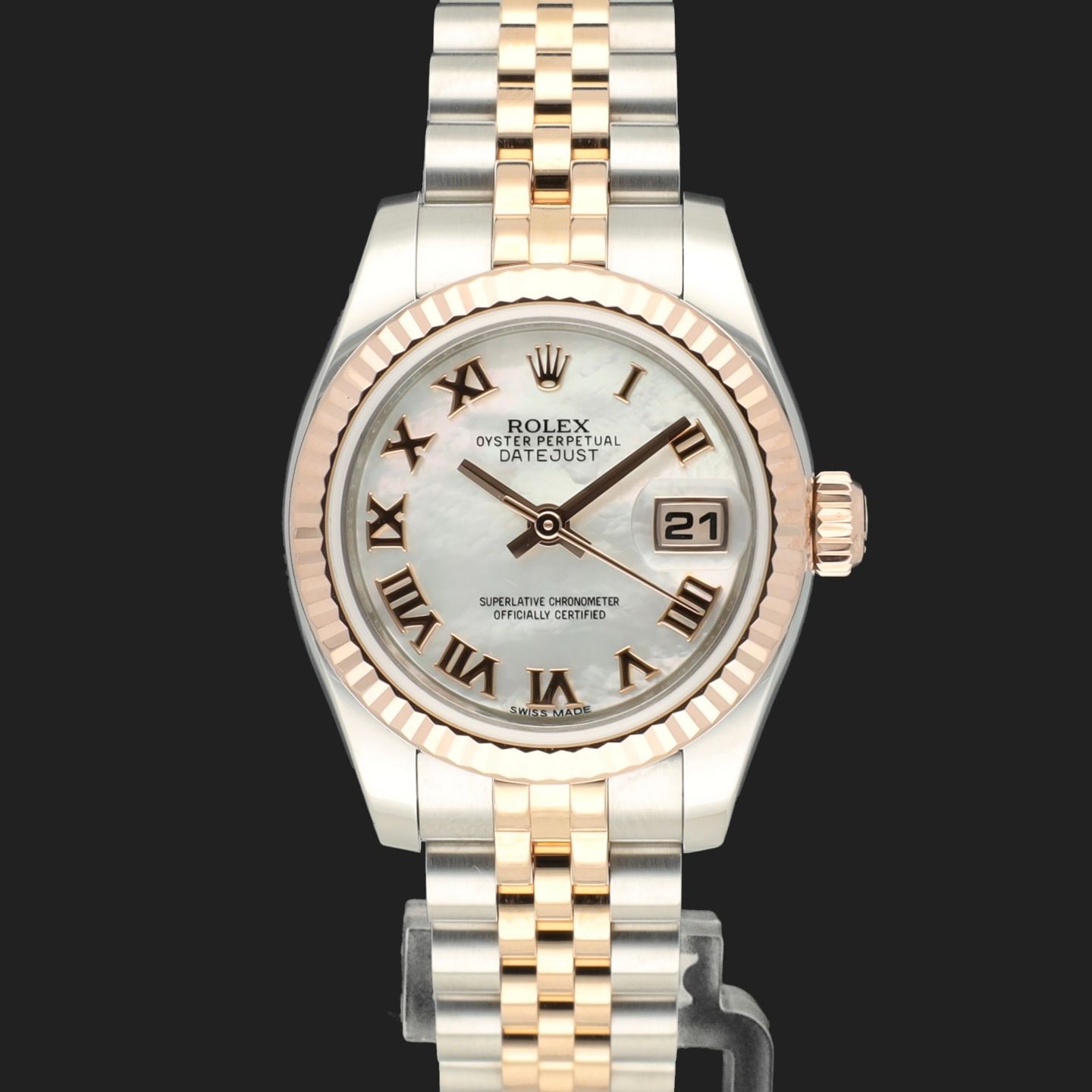 Rolex Lady-Datejust 179171 (2016) - Pearl dial 26 mm Gold/Steel case (2/8)