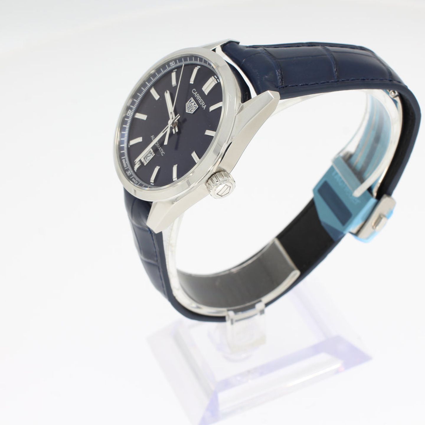 TAG Heuer Carrera Calibre 5 WBN2112.FC6504 (2025) - Blauw wijzerplaat 39mm Staal (2/4)