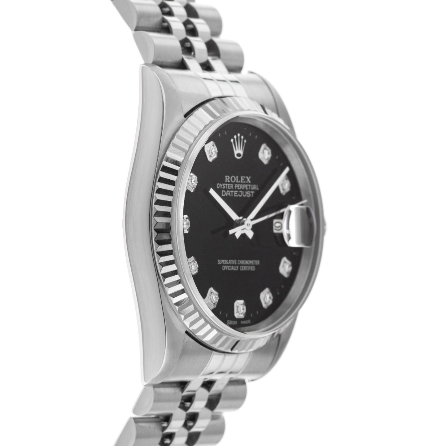 Rolex Datejust 36 16234 (1995) - Black dial 36 mm Steel case (4/8)